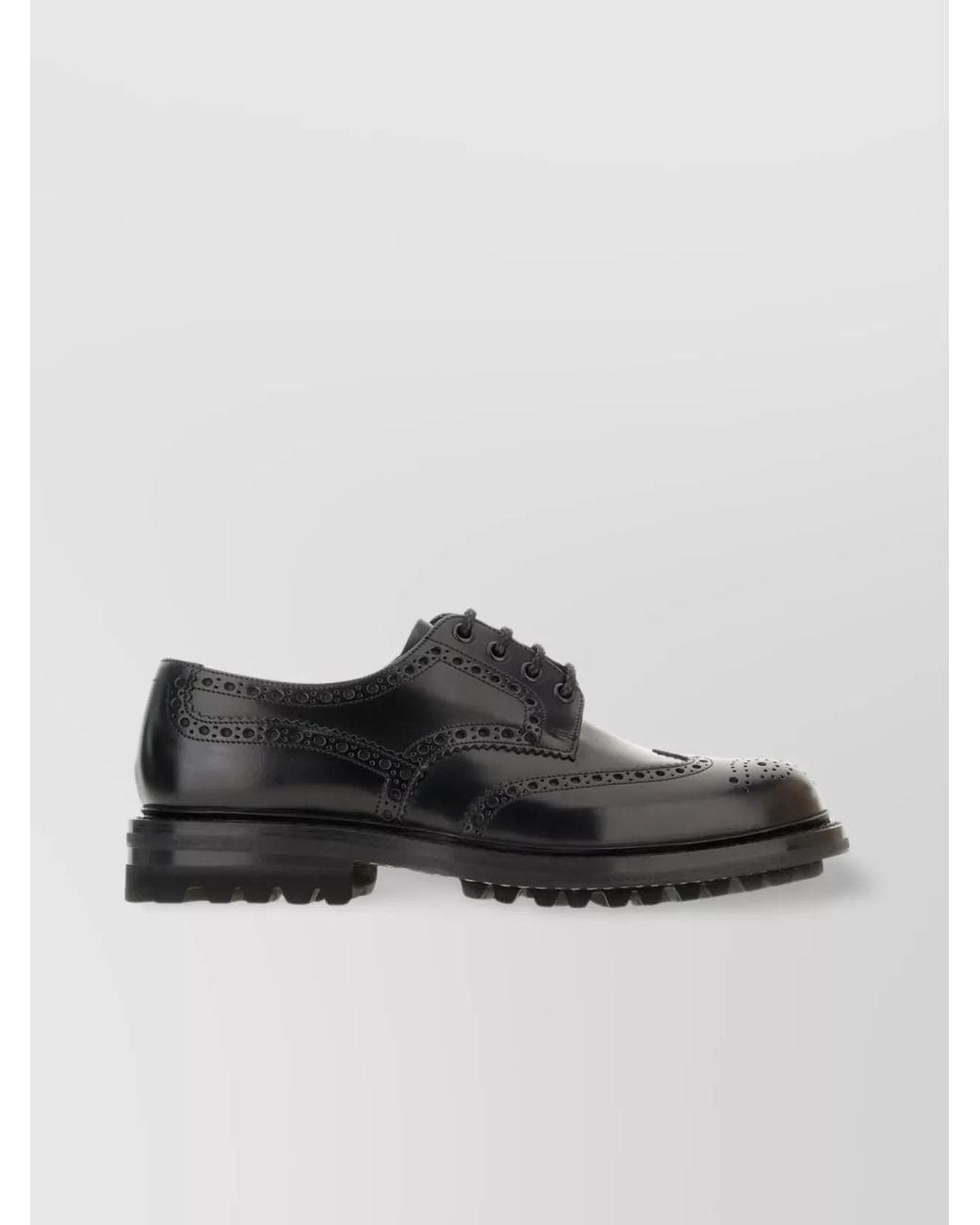 Church's Black Leather Brogue Derby Shoes for men