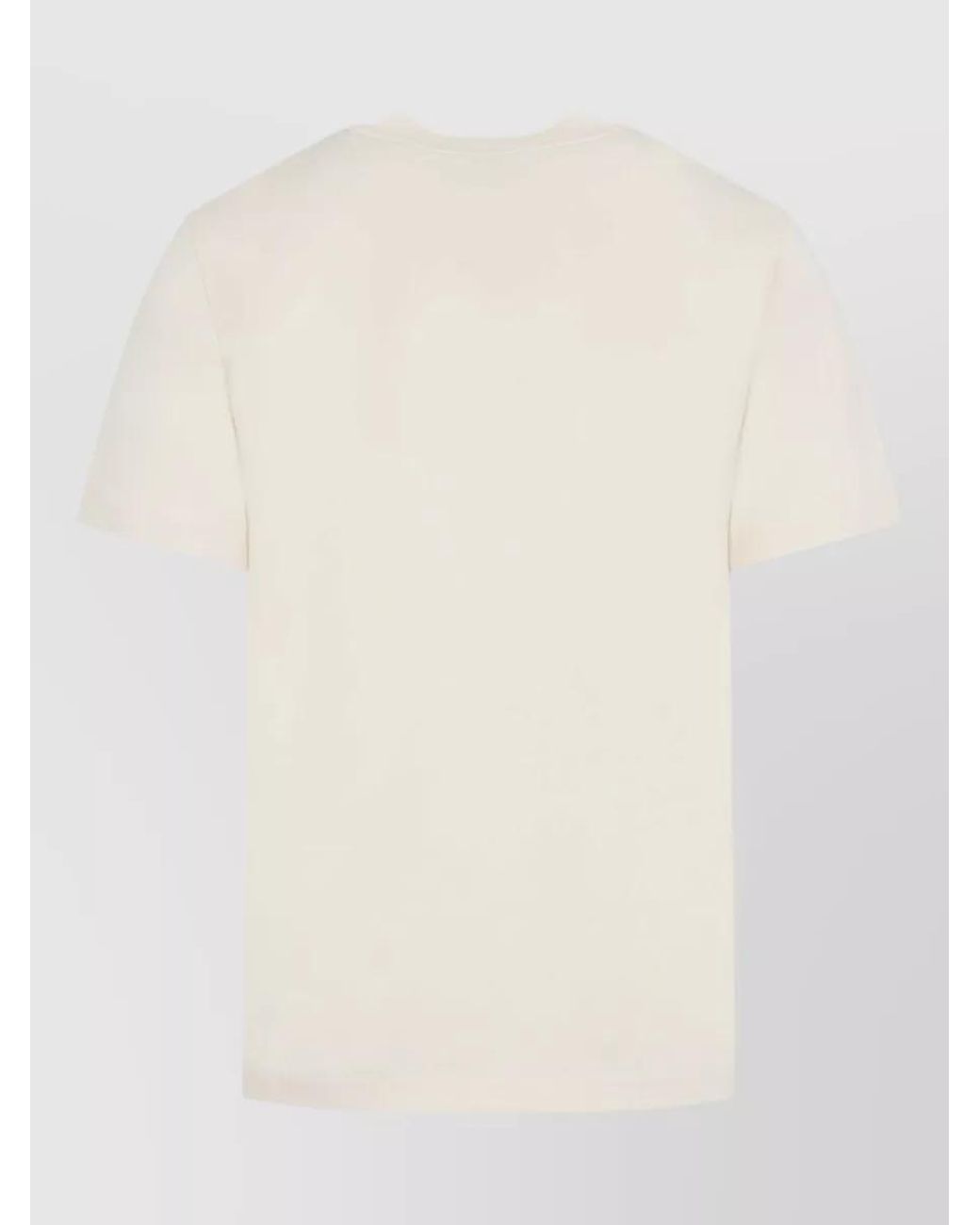 Moncler Natural Cotton Logo-Patch Short-Sleeve T-Shirt for men