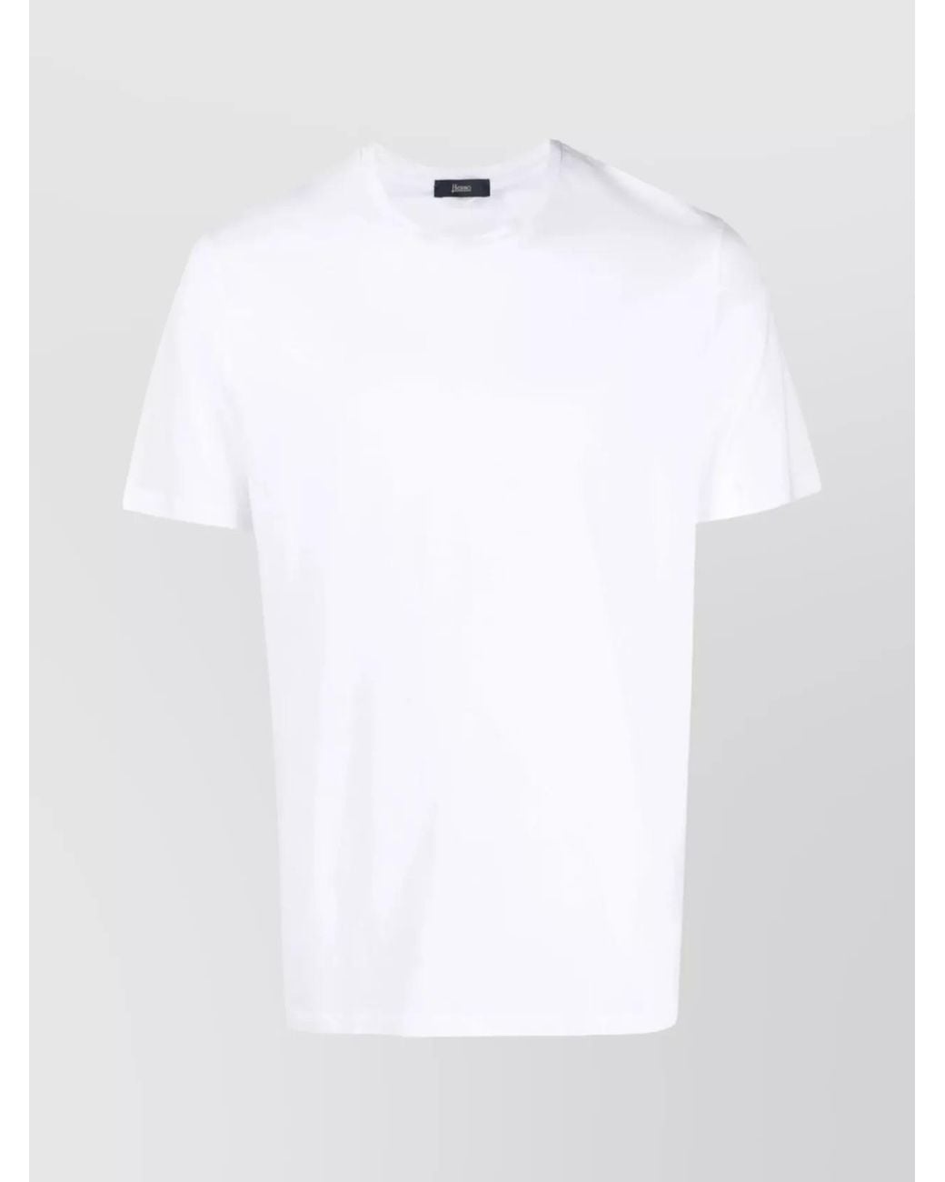 Herno White Cotton Regular-Fit Short-Sleeve T-Shirt for men