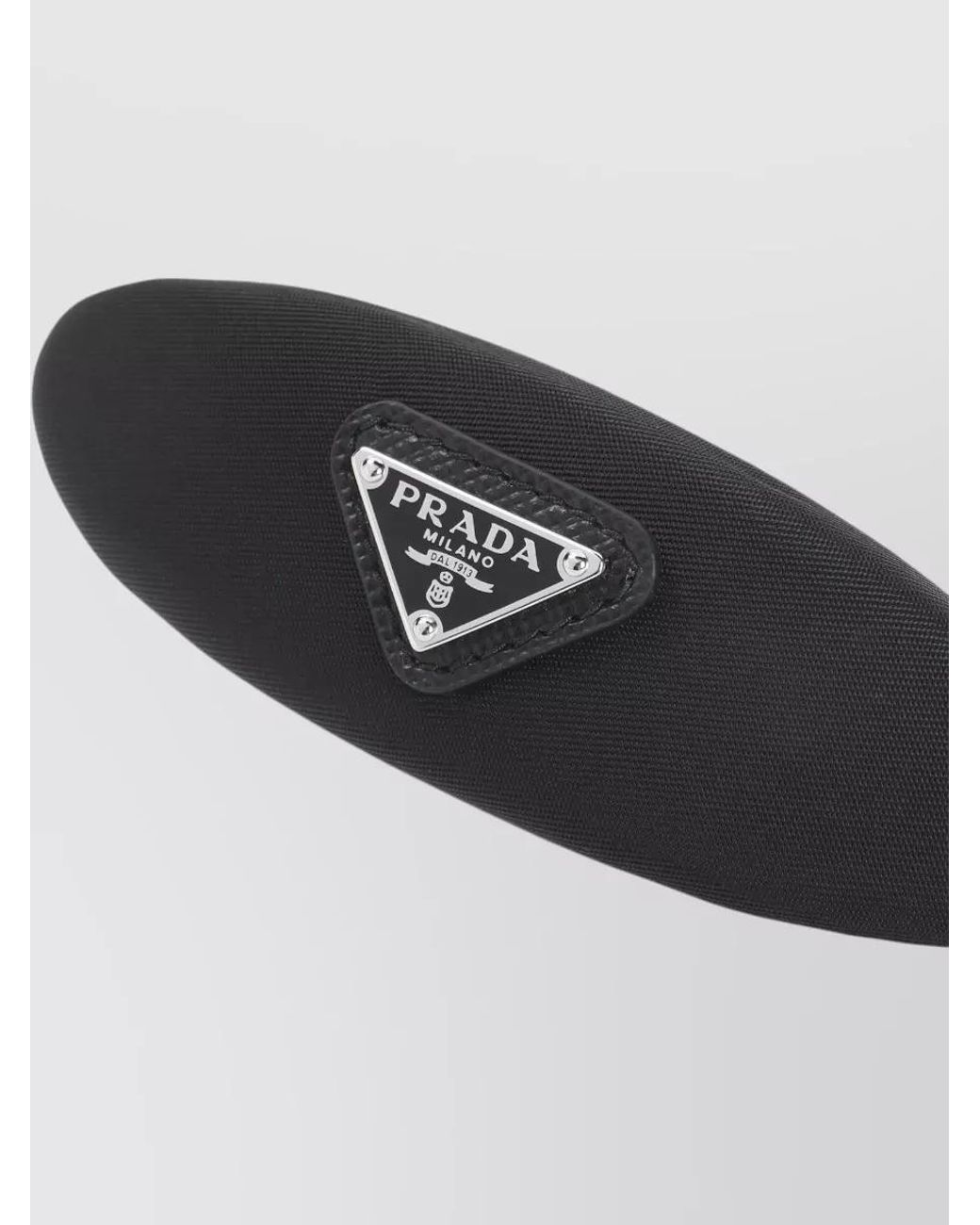 Prada Gray Brass Hair Clip
