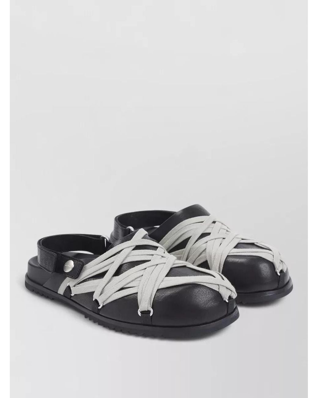 Rick Owens Multicolor Megalace Granola Mule Sandal Flat Lace for men
