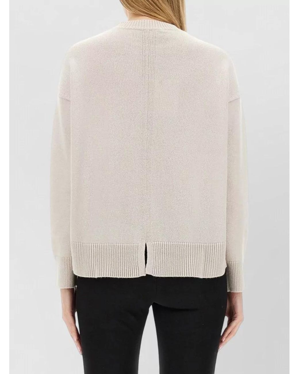 Max Mara White Oversized Wool Cashmere Jumper