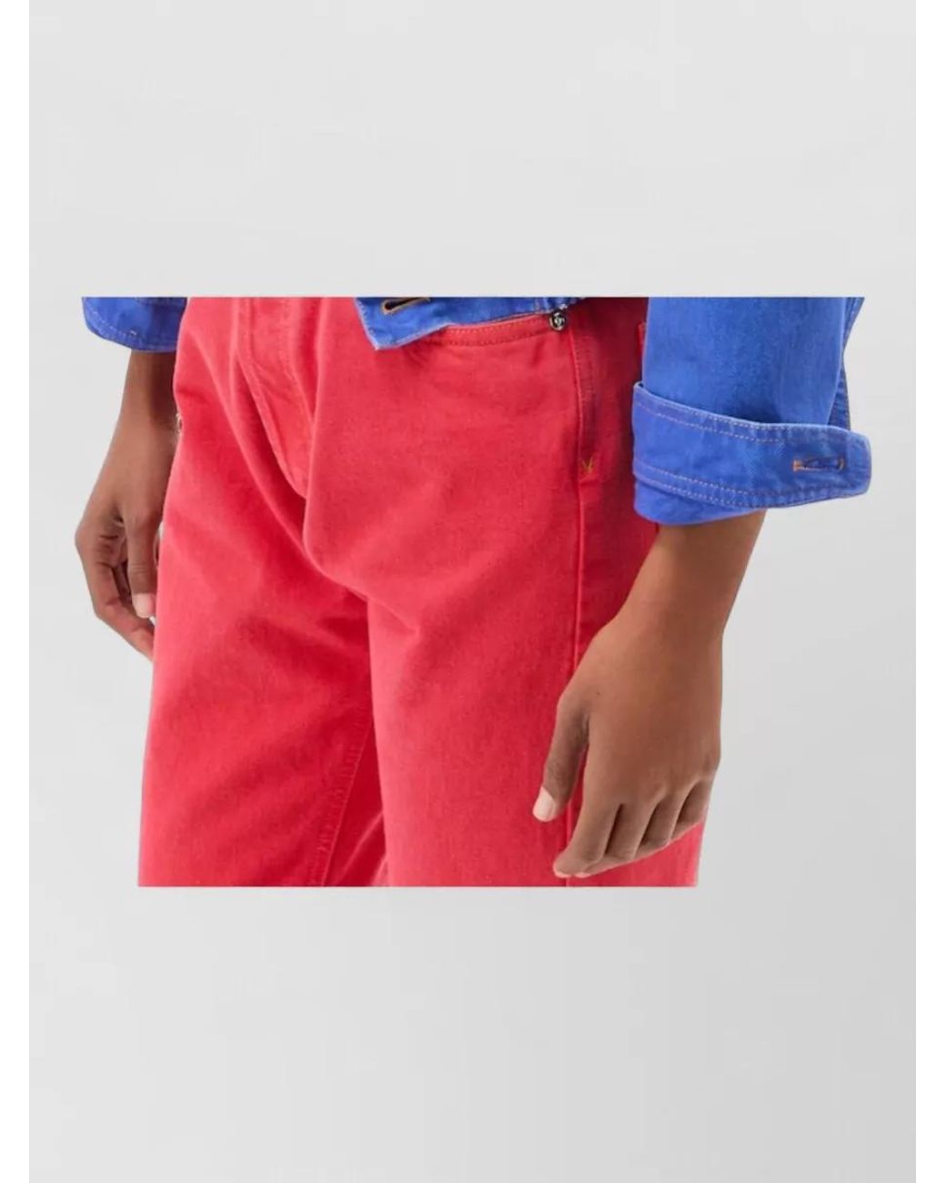 Versace Blue Cropped Jacket Buttoned Cuffs Chest Pockets