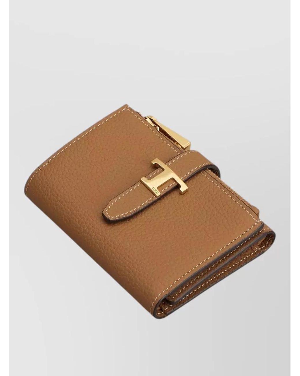 Tod's Brown Leather Tri Fold Wallet