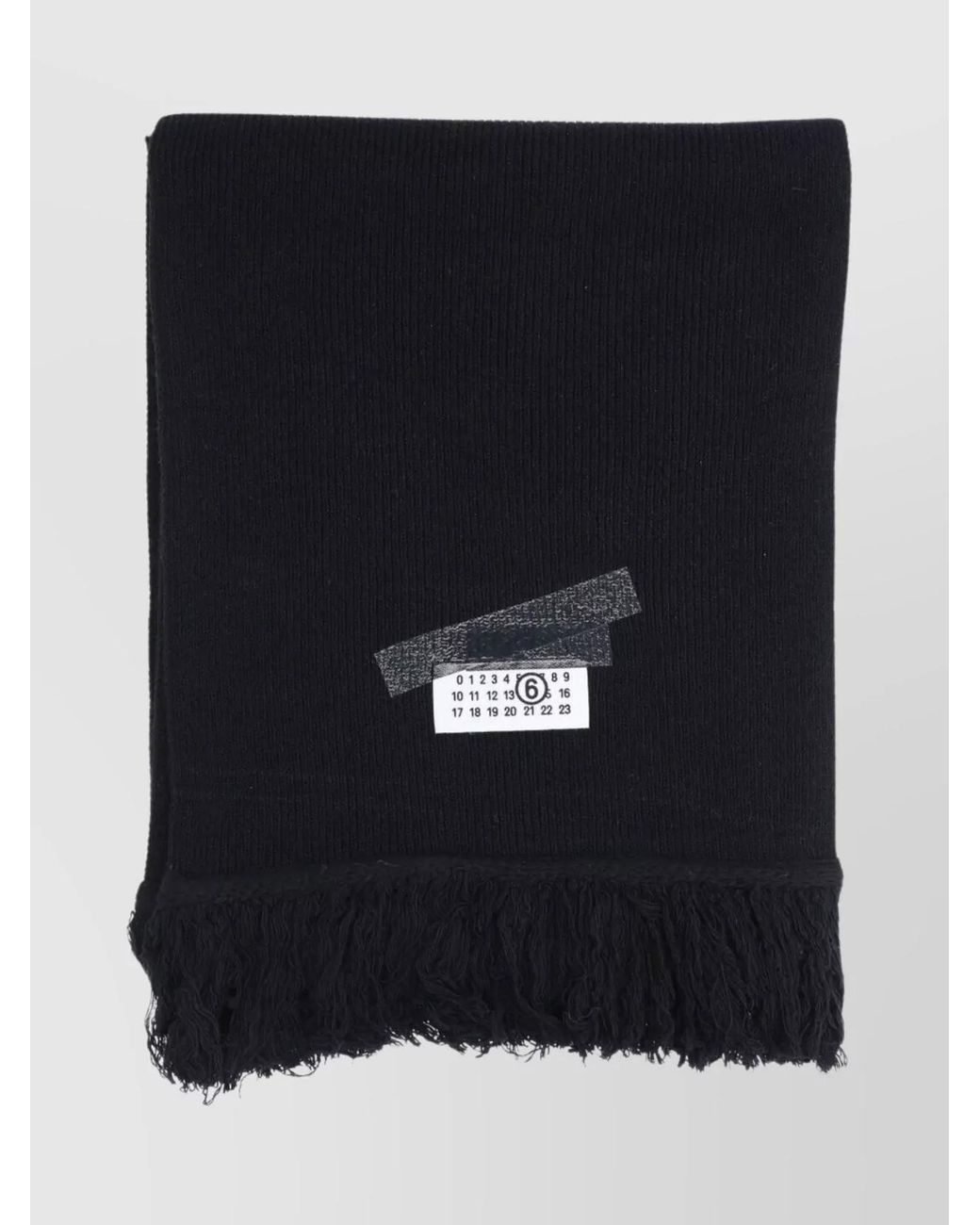 MM6 by Maison Margiela Blue Ribbed Wool Scarf for men