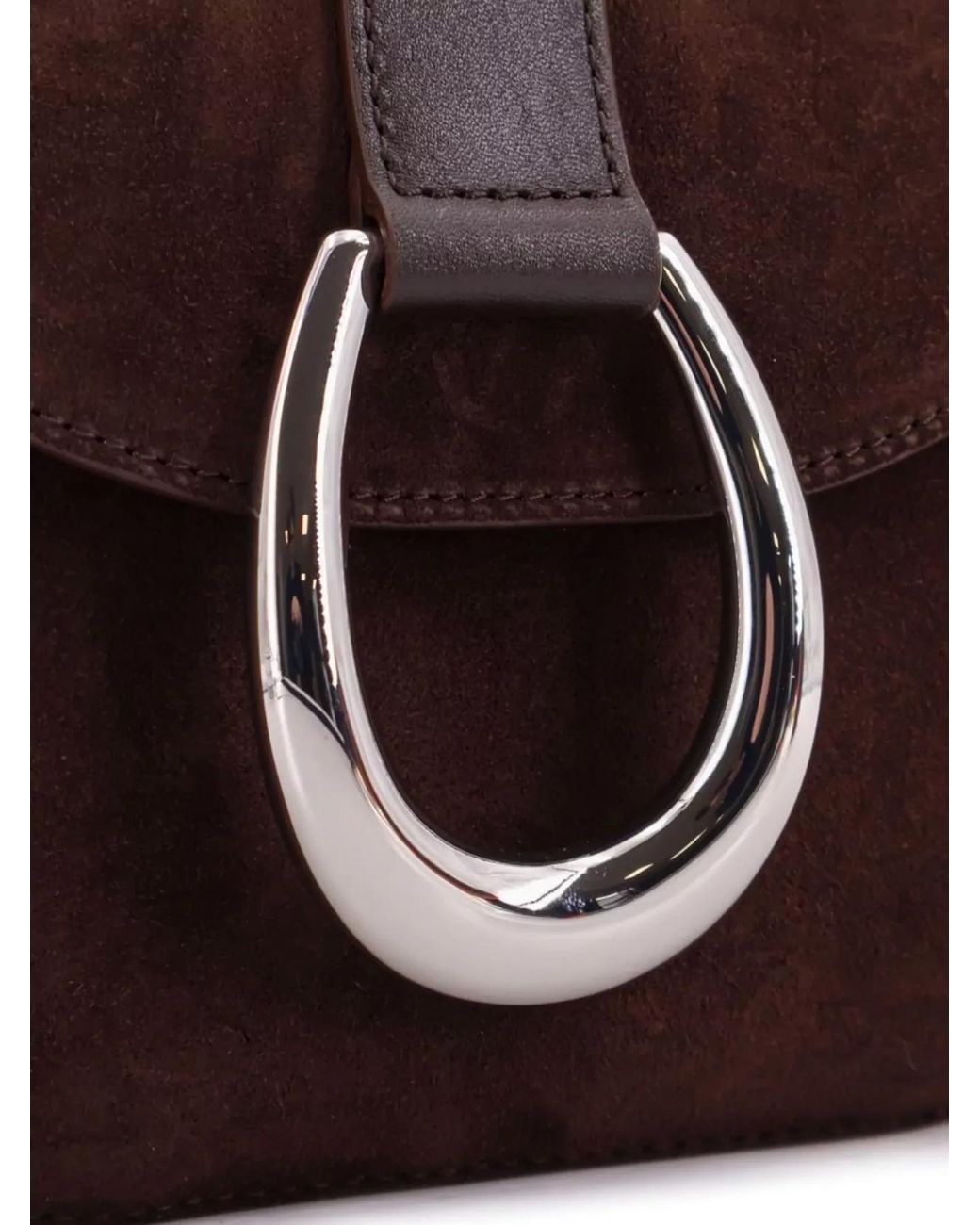 Staud Brown Na Leather Shoulder Bag