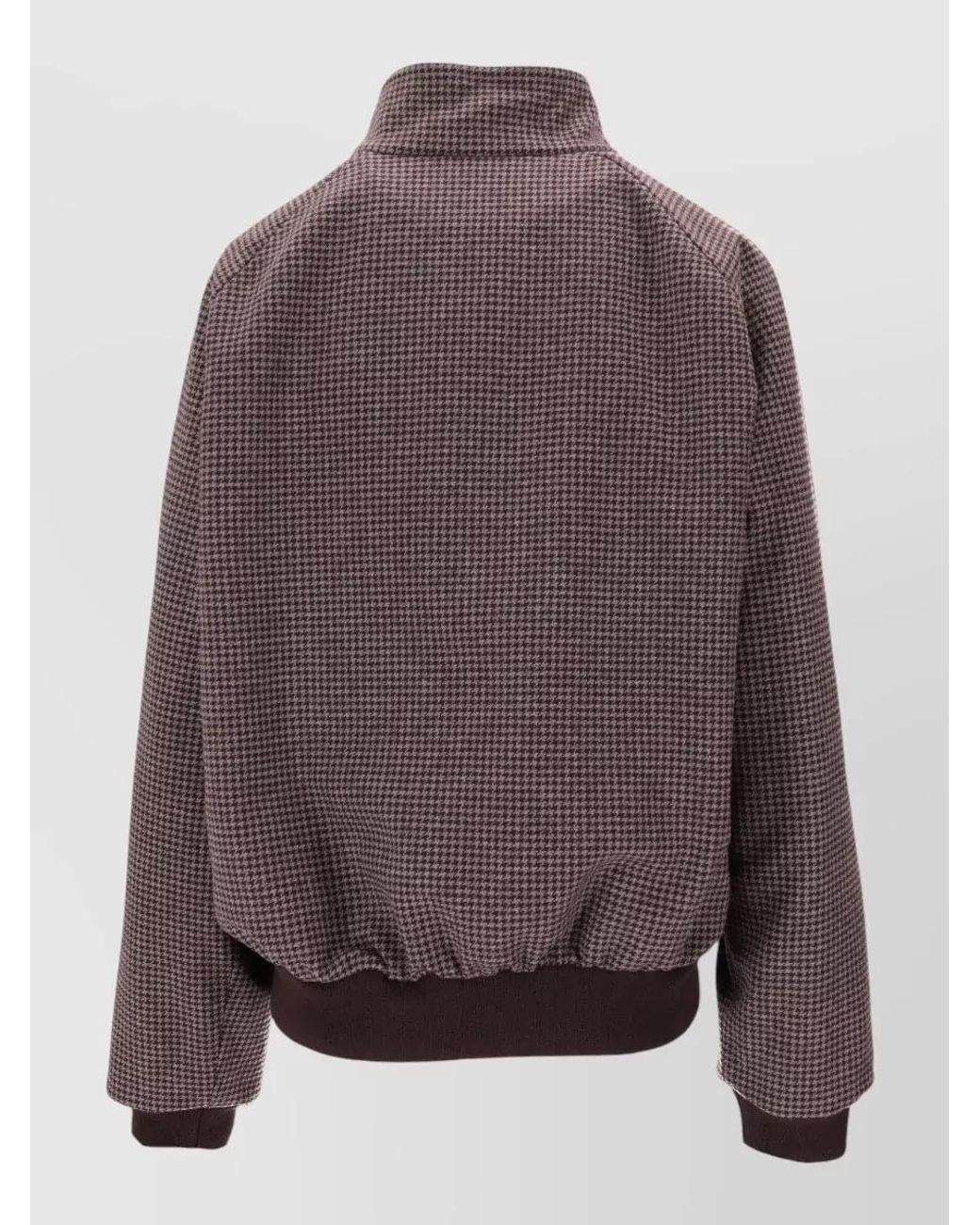 Miu Miu Brown Ribbed-Trim Reversible Bomber Jacket