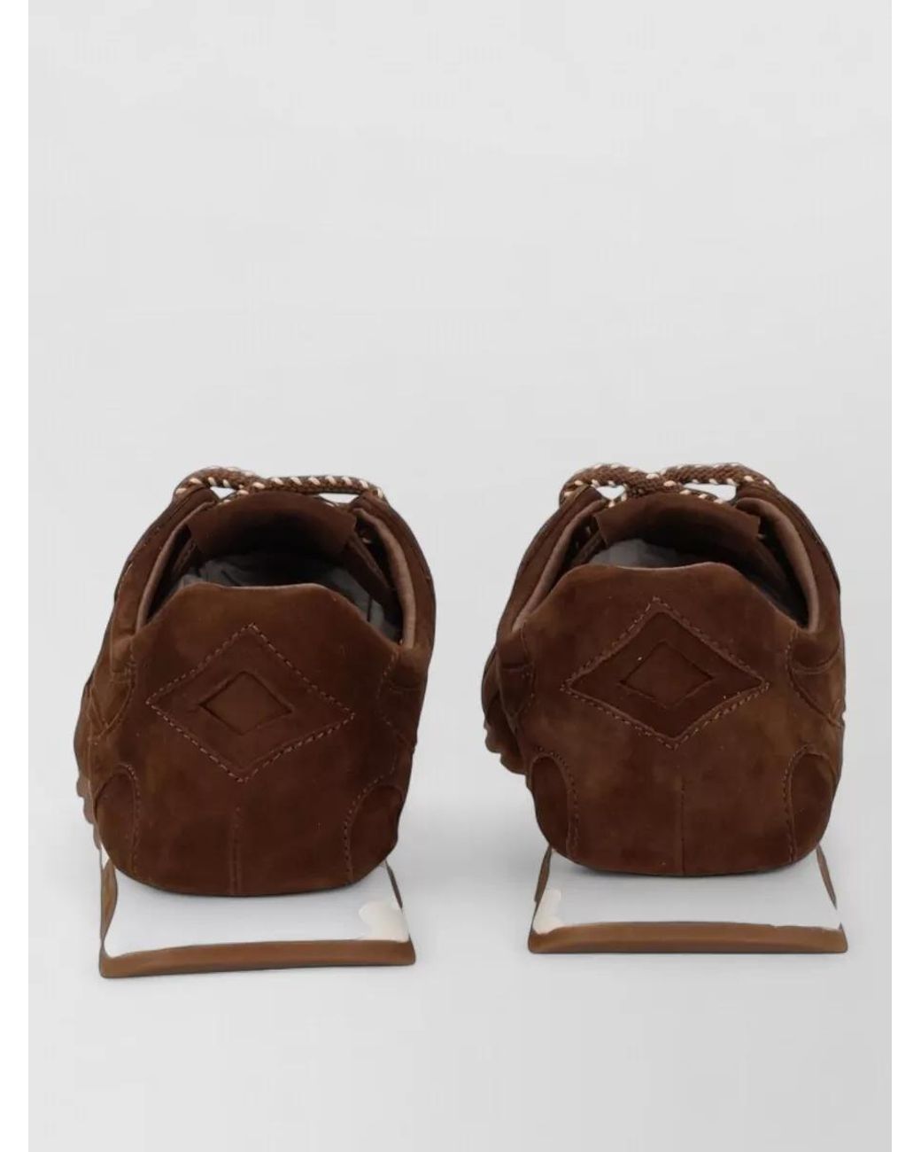 Ash Brown Suede Leather Kasar Lace-Up Sneakers