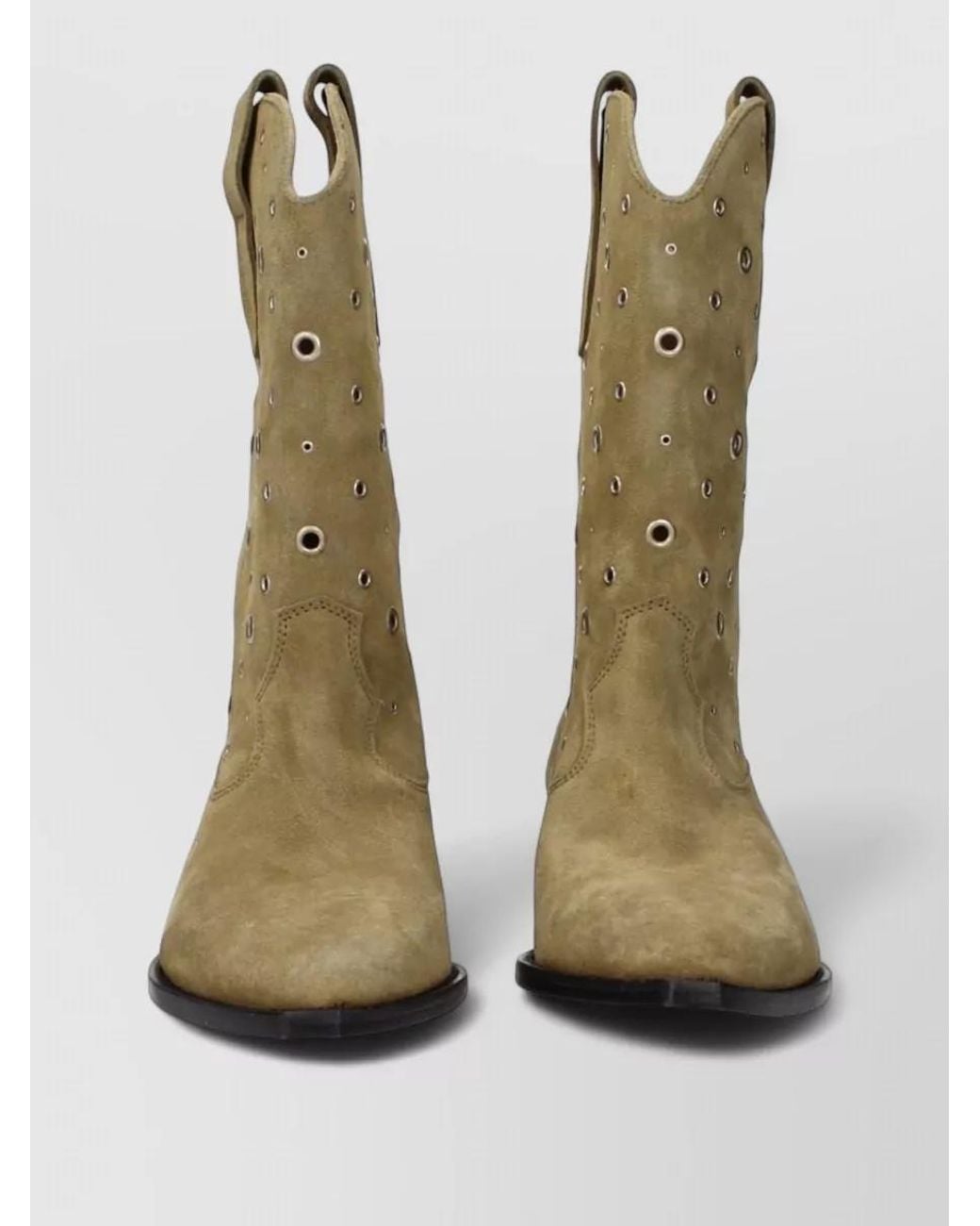 Isabel Marant Green Suede Leather Ankle Boots