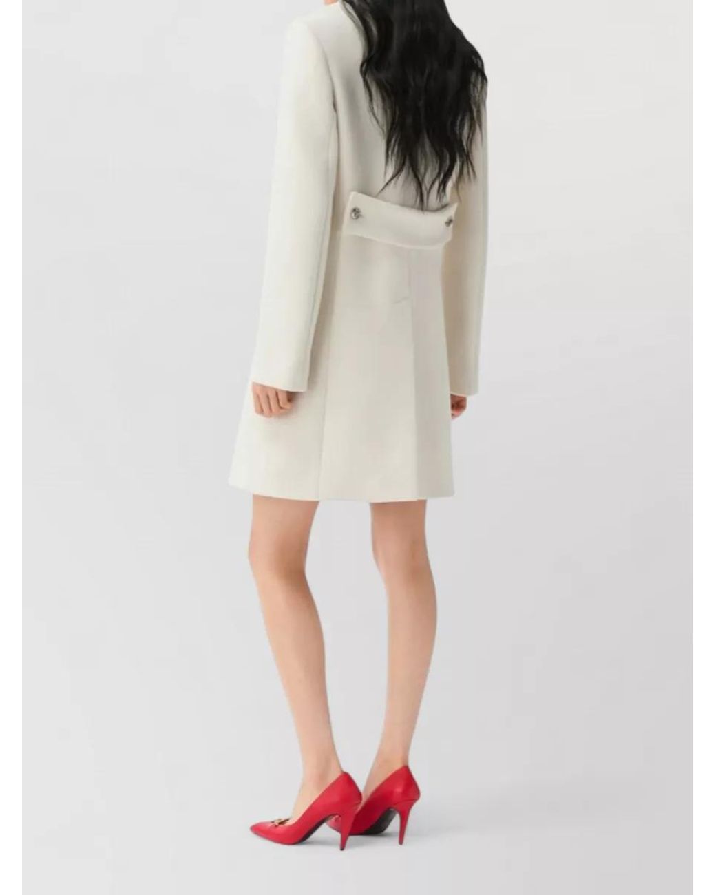 Versace Natural Wool Single-Breasted Coat