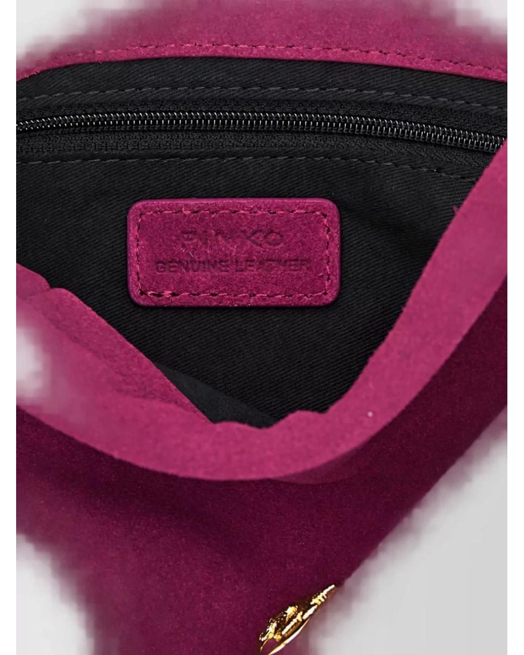 Pinko Pink Flower Suede Mini Bag