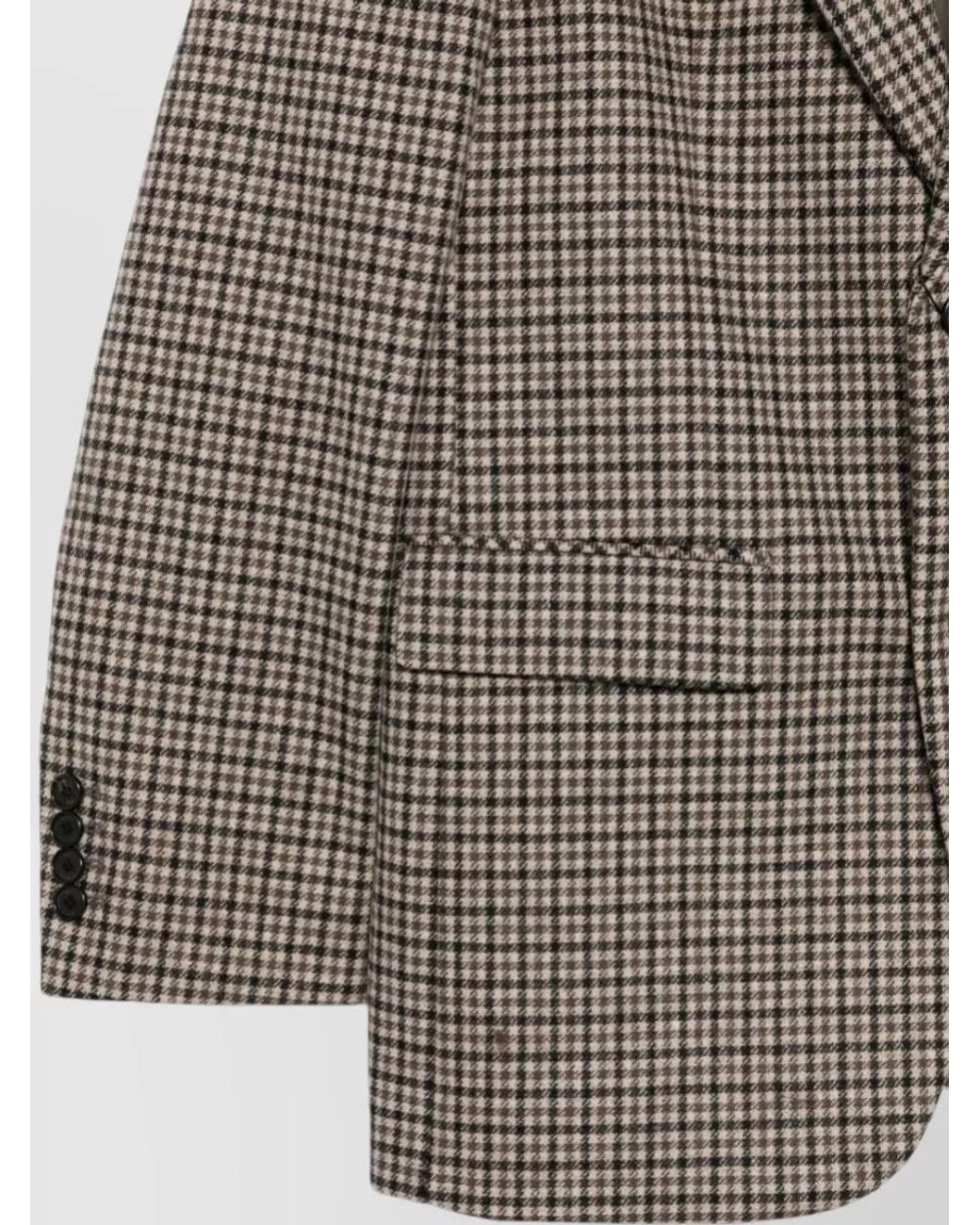 DUNST Gray Wool Houndstooth Single-Breasted Blazer