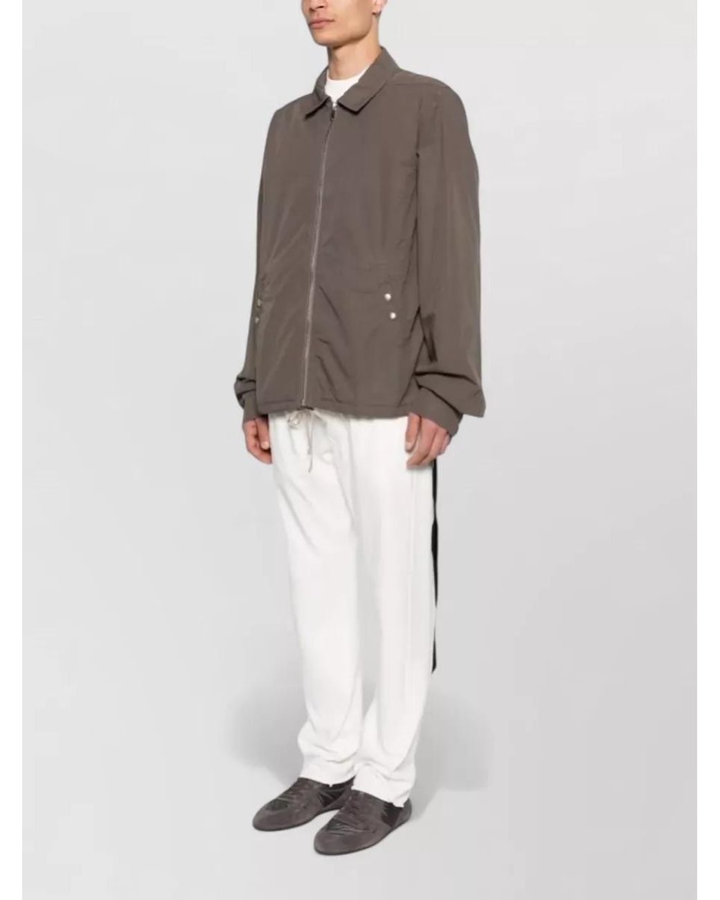 Rick Owens Brown Cotton Oversized Zip-Up Jacket for men