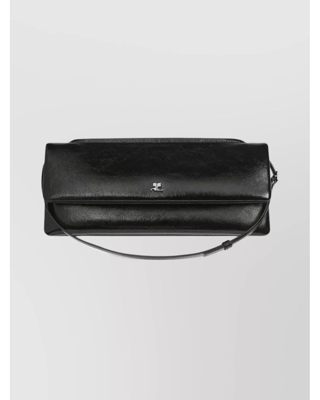 Courreges Black Leather Shoulder Bag