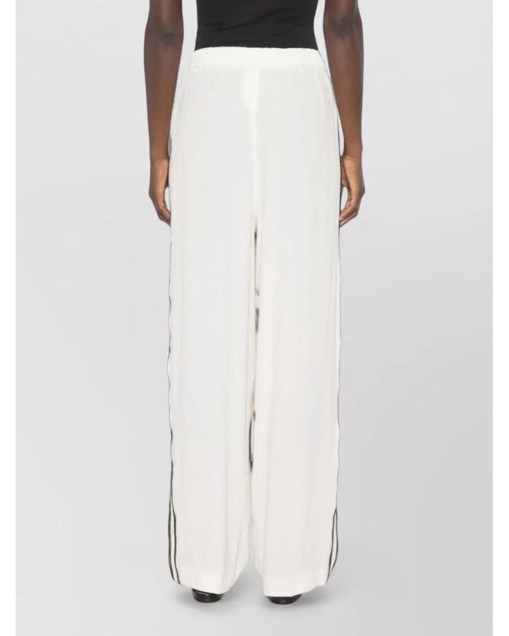 Fabiana Filippi Natural Silk Blend Wide-Leg Trousers