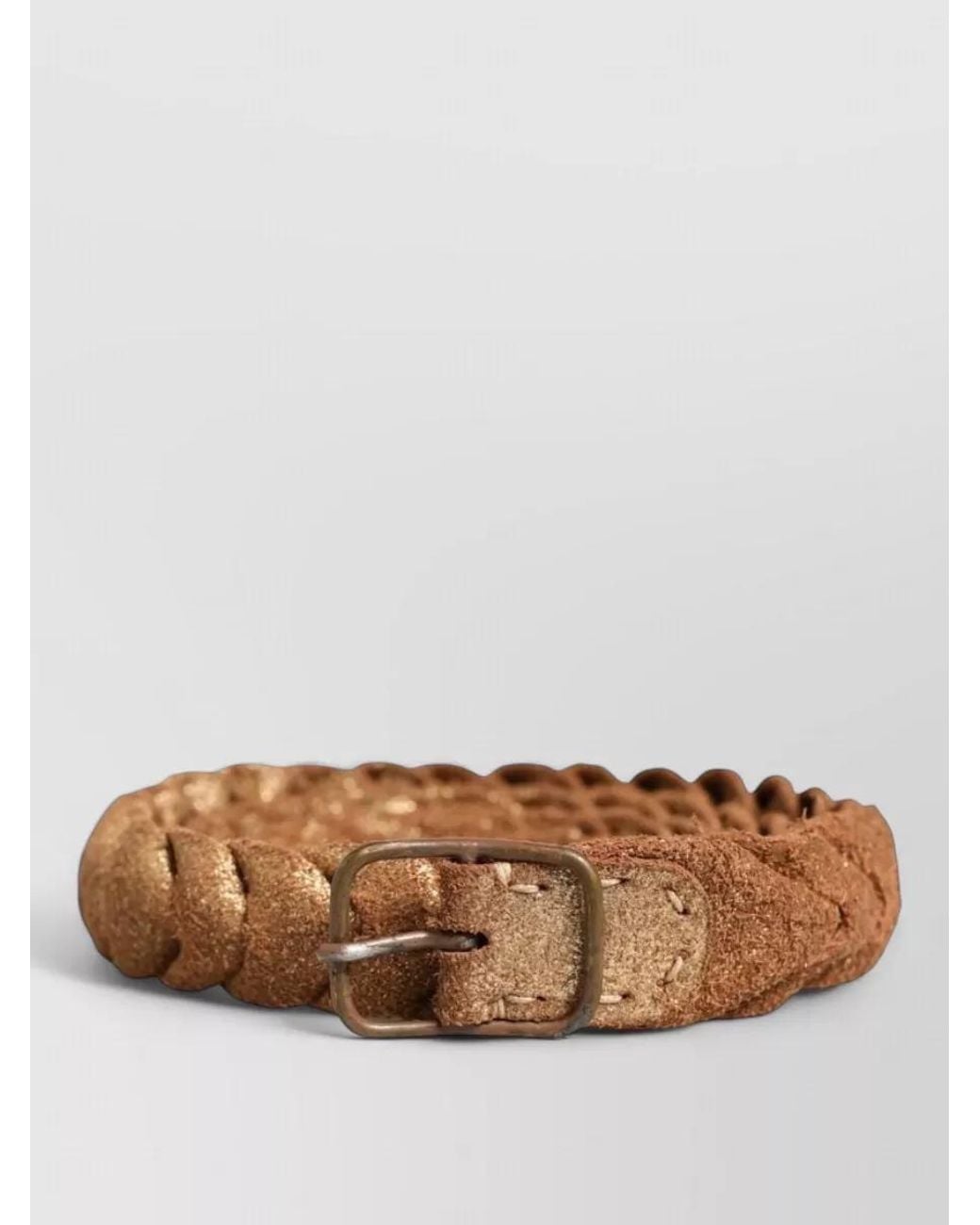 Ermanno Scervino Brown Leather Braided Belt