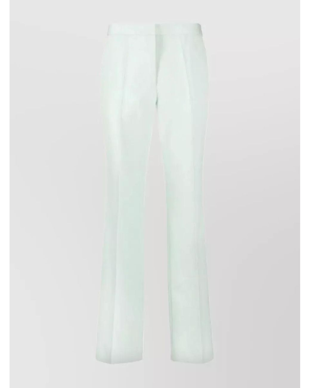 Jil Sander White Wool Tailored Trousers