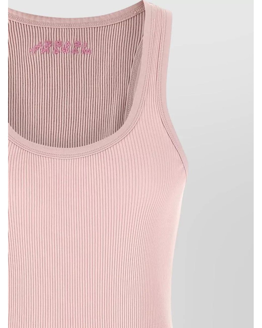 Isabel Marant Pink Ribbed Cotton Tank Top