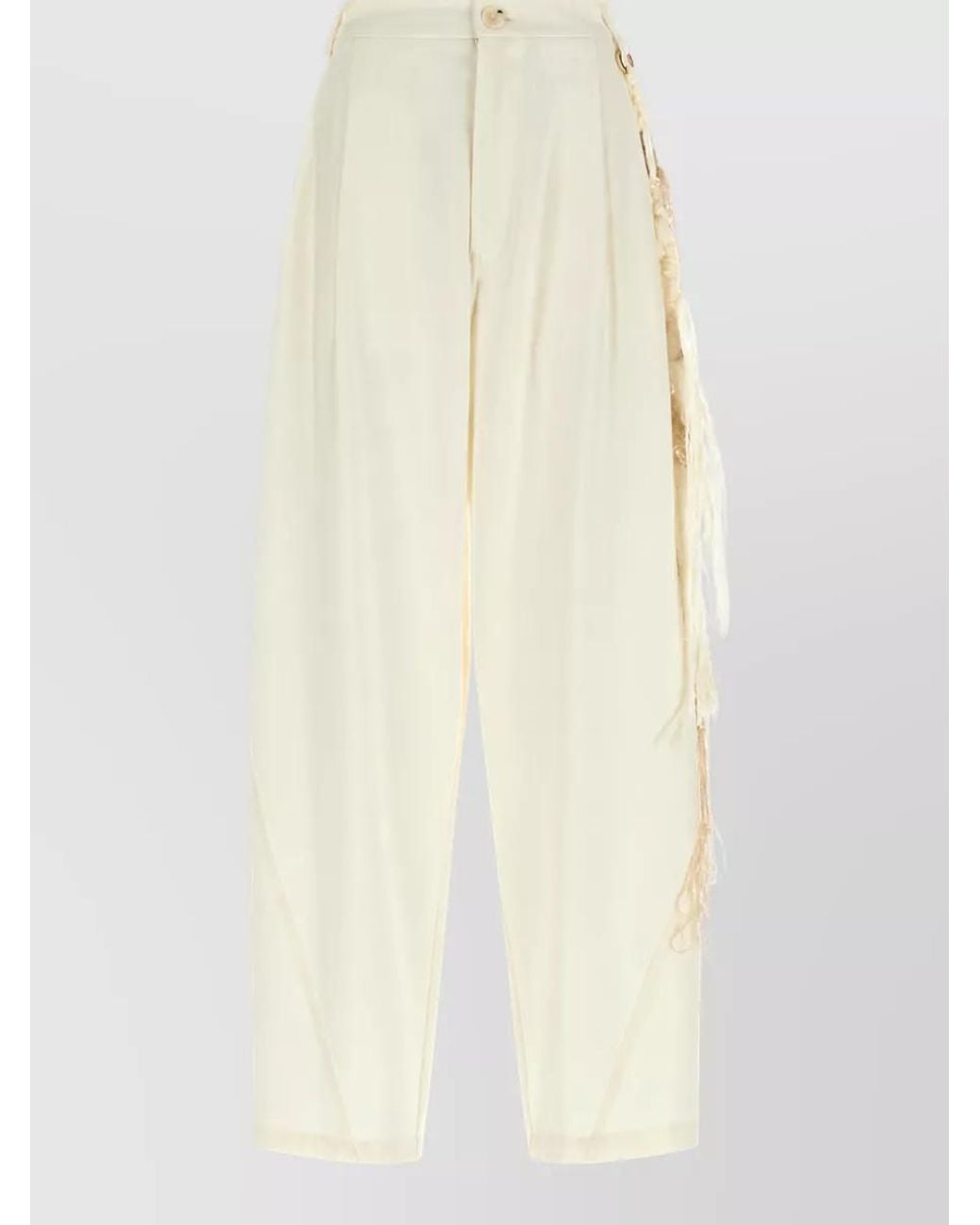 DARKPARK White Wide-Leg Trousers
