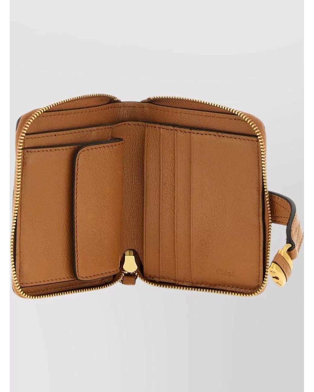 Chloé Brown Leather Paddington Medium Wallet