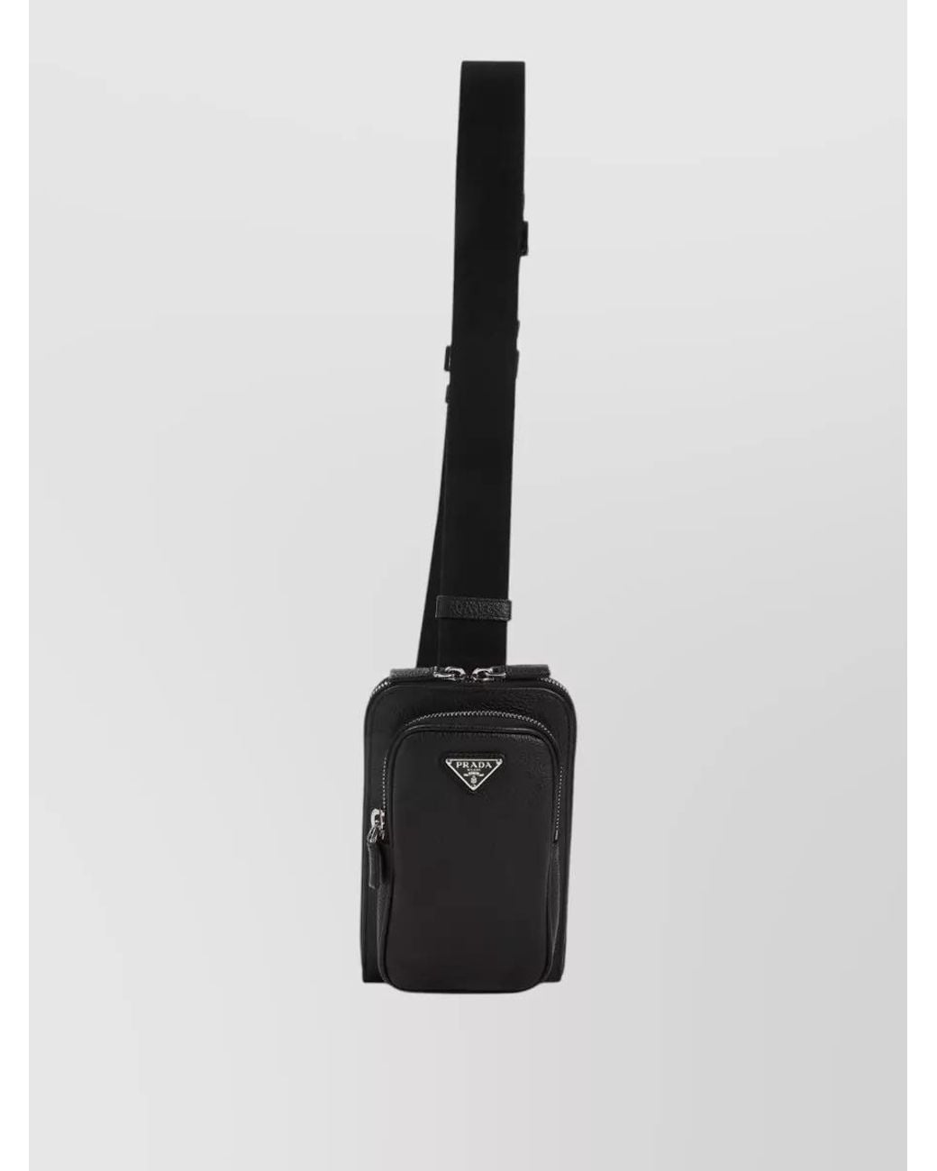 Prada White Leather Phone Holder
