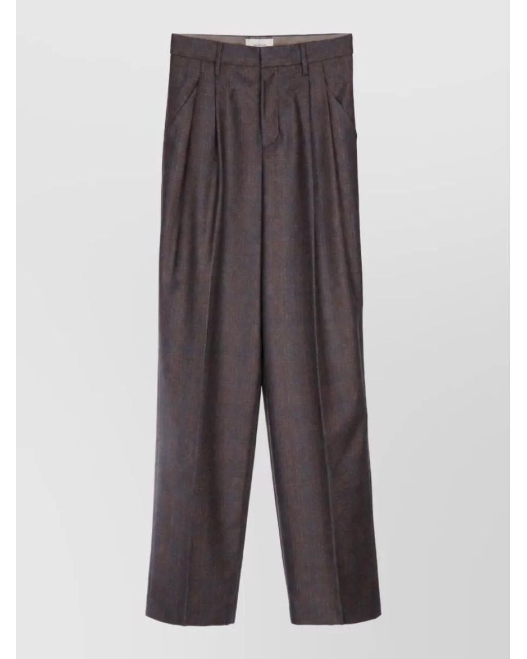 Jacob Cohen Gray Checked Wide Leg Suit Trousers
