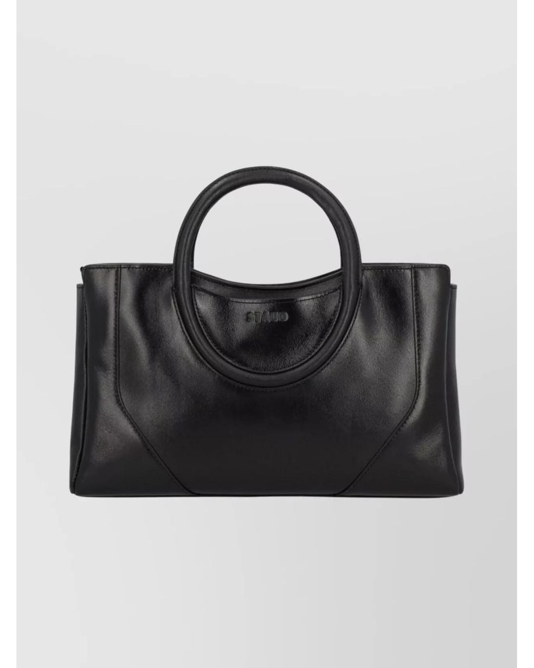 Staud Black Na Leather Satchel Bag