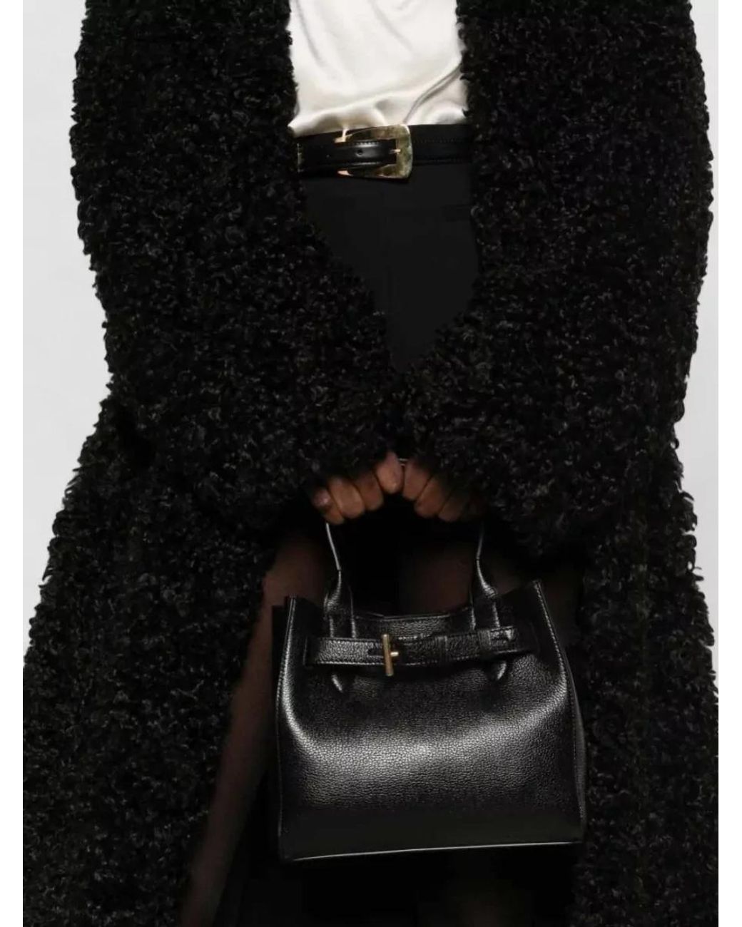 Tom Ford Black Audrey Leather Tote Bag