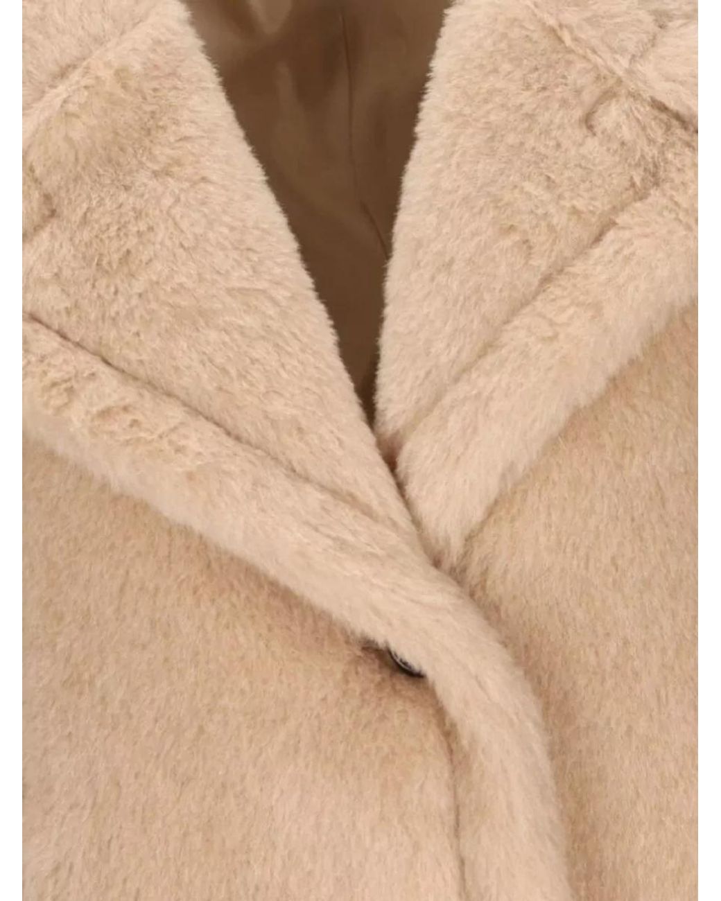 Max Mara Natural Silk Alpaca Wool Cape Coat