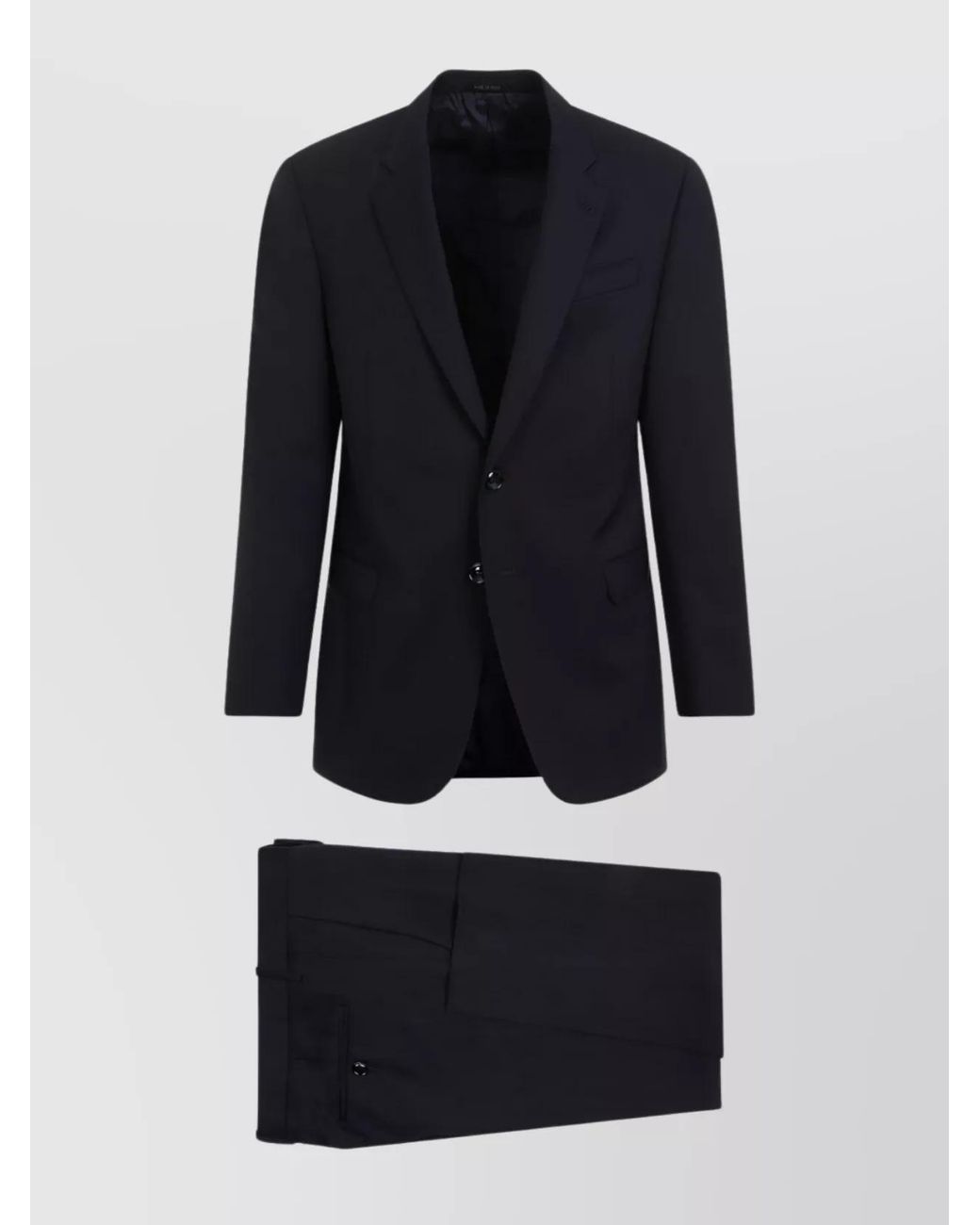 Giorgio Armani Blue Virgin Wool Single-Breasted Suit for men