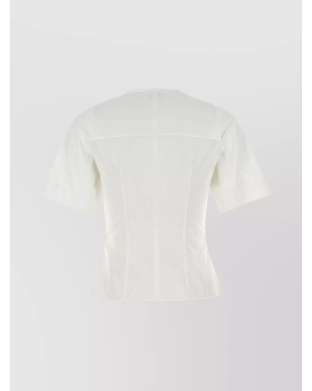 McQueen White Cotton Corset Shirt