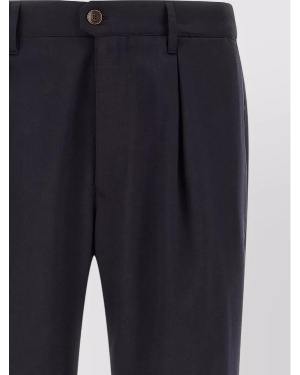 Incotex Blue Pleated Tailored Trousers for men