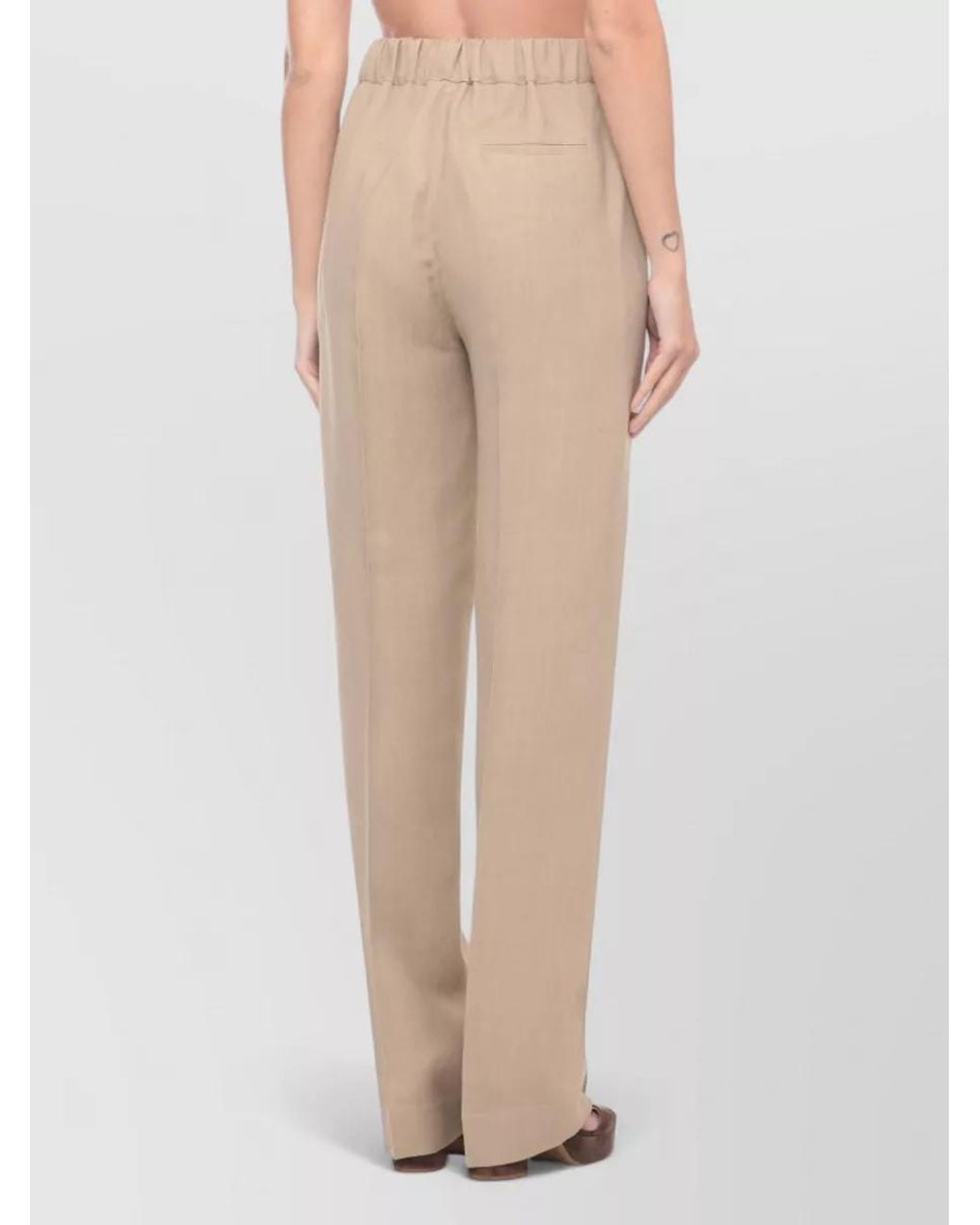 Antonelli Natural Wide-Leg Trousers