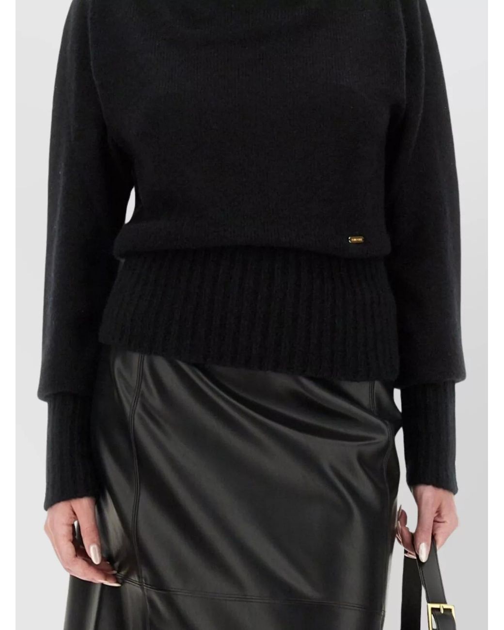 Tom Ford Black Cashmere Silk Boat Neck Jumper