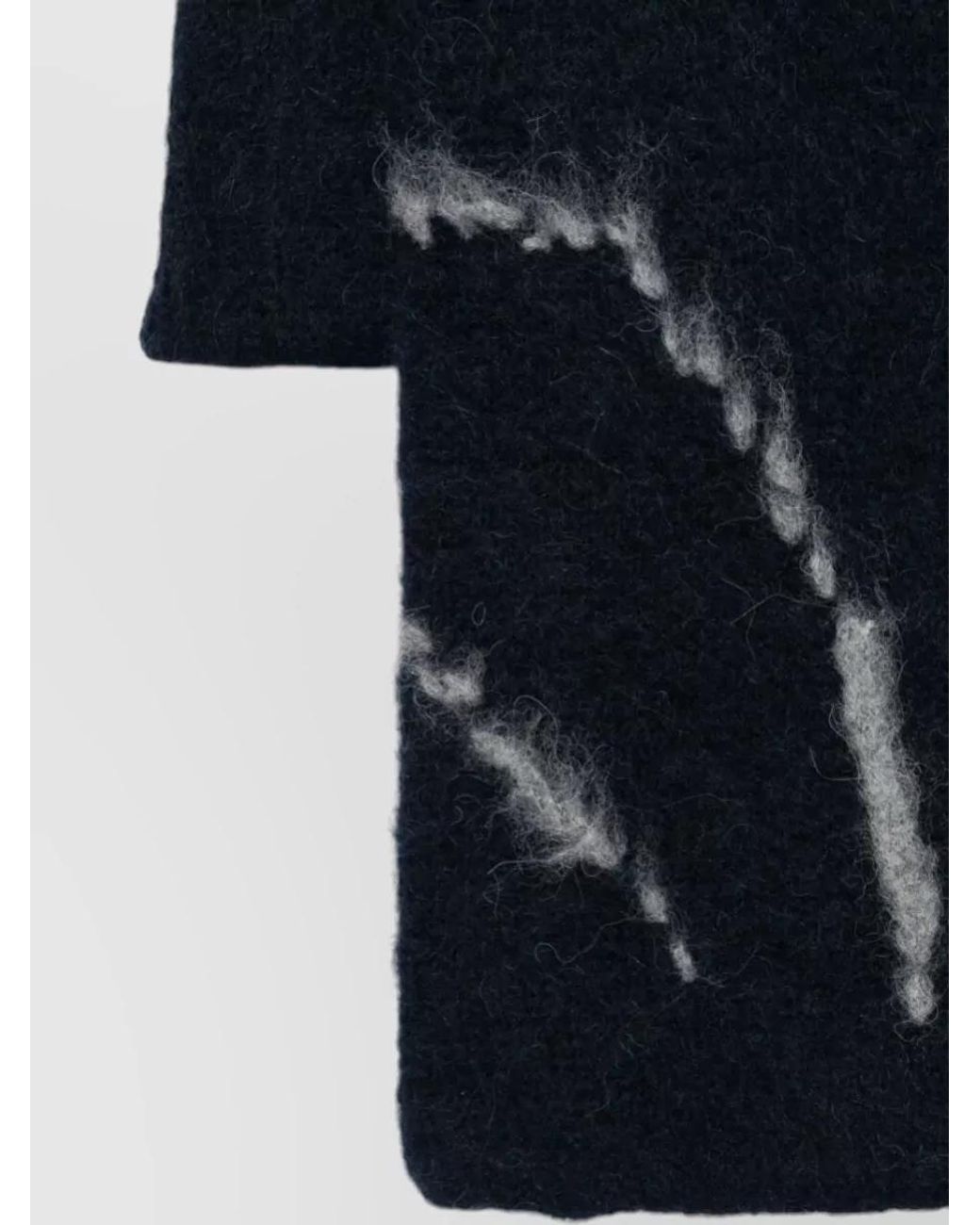 Dries Van Noten Blue Abstract-Print Scarf for men