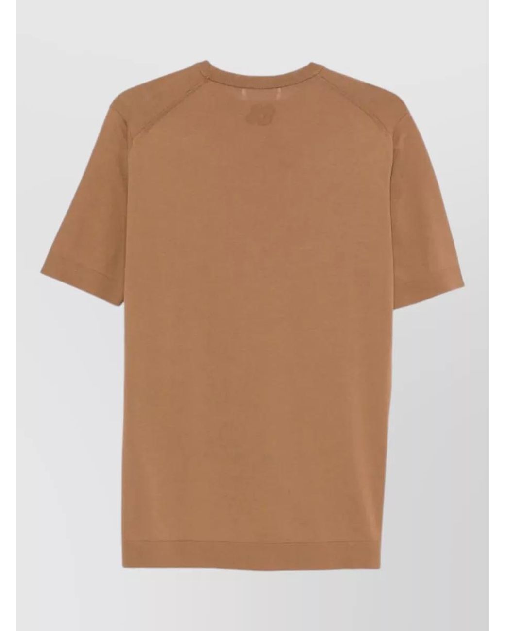 Lardini Brown Fine-Knit Cotton Short-Sleeve T-Shirt for men