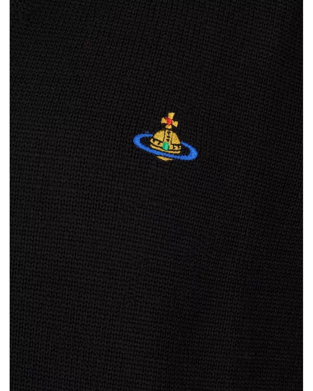 Vivienne Westwood Black Cotton Crewneck Cardigan for men