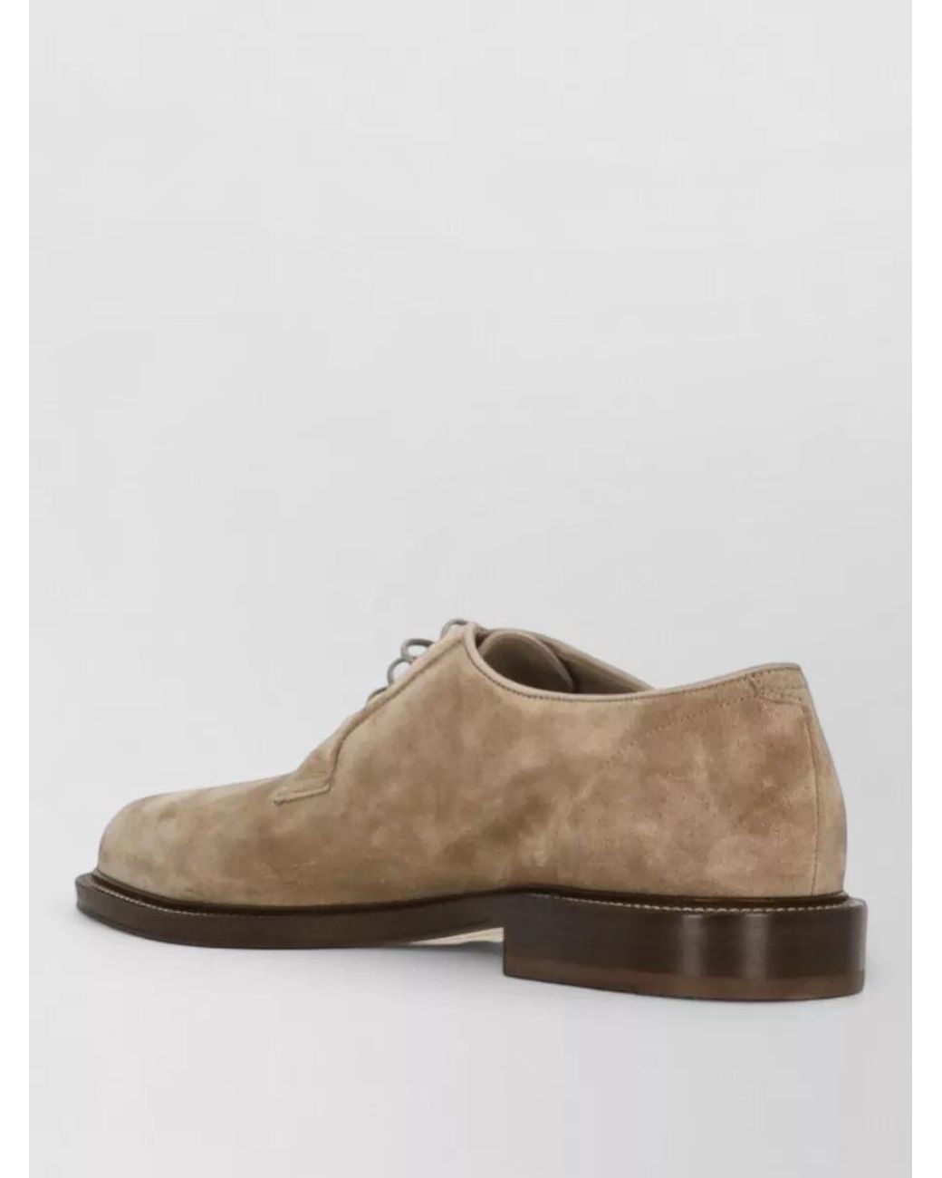 Brunello Cucinelli Brown Leather Lace-Up Brogues for men