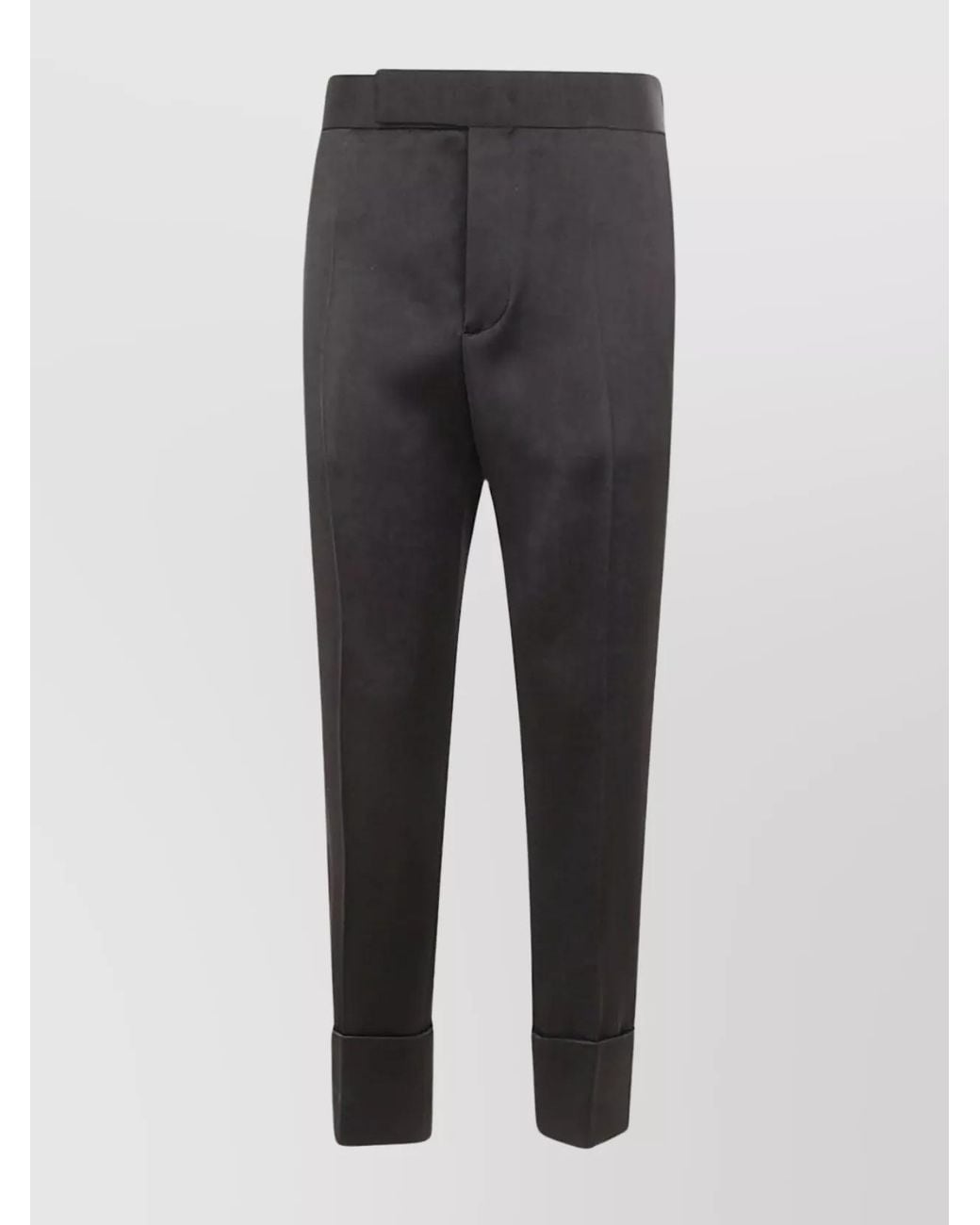 SAPIO Gray Double Satin Tailored Trousers