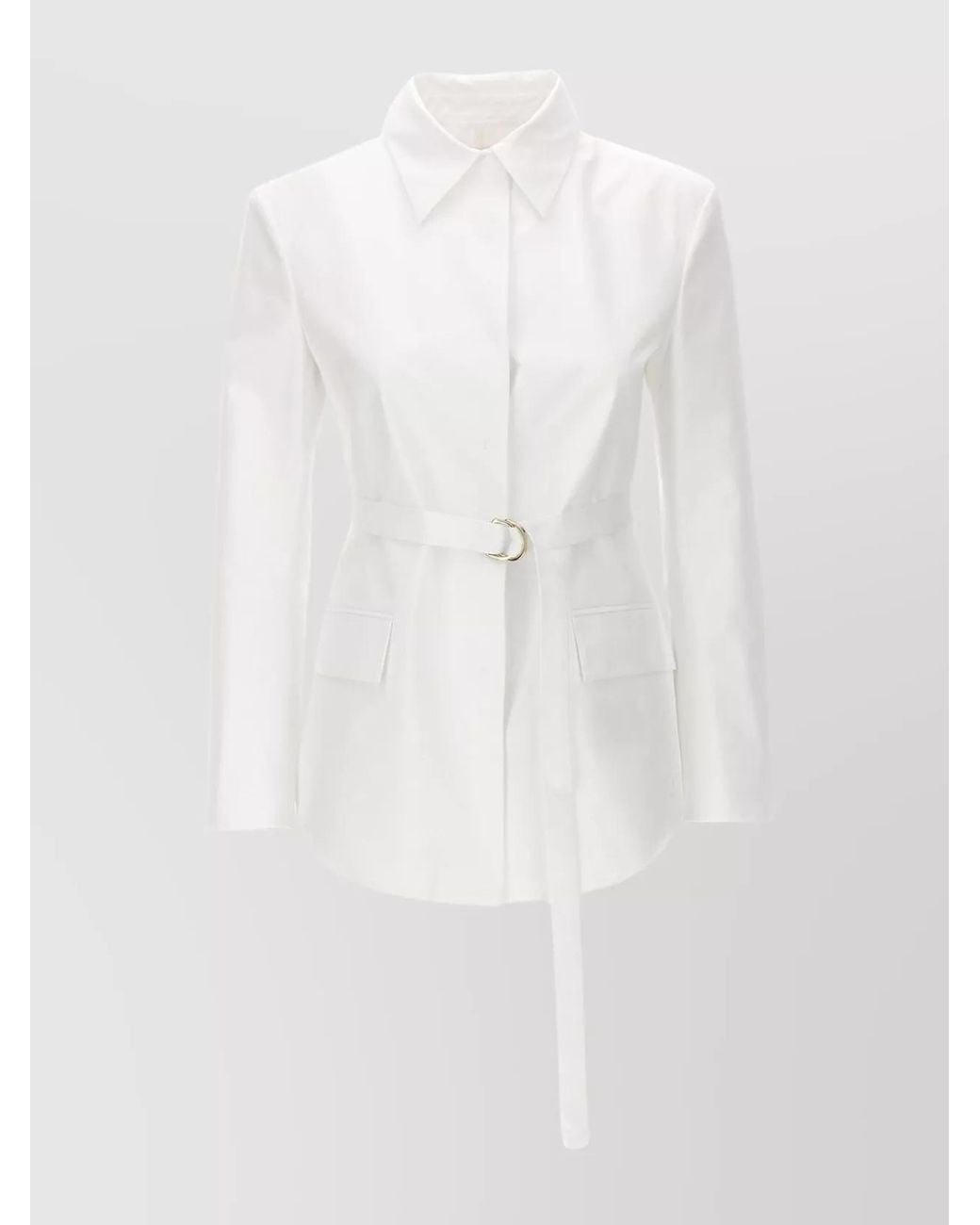 Valentino Garavani White Cotton Poplin Overcoat