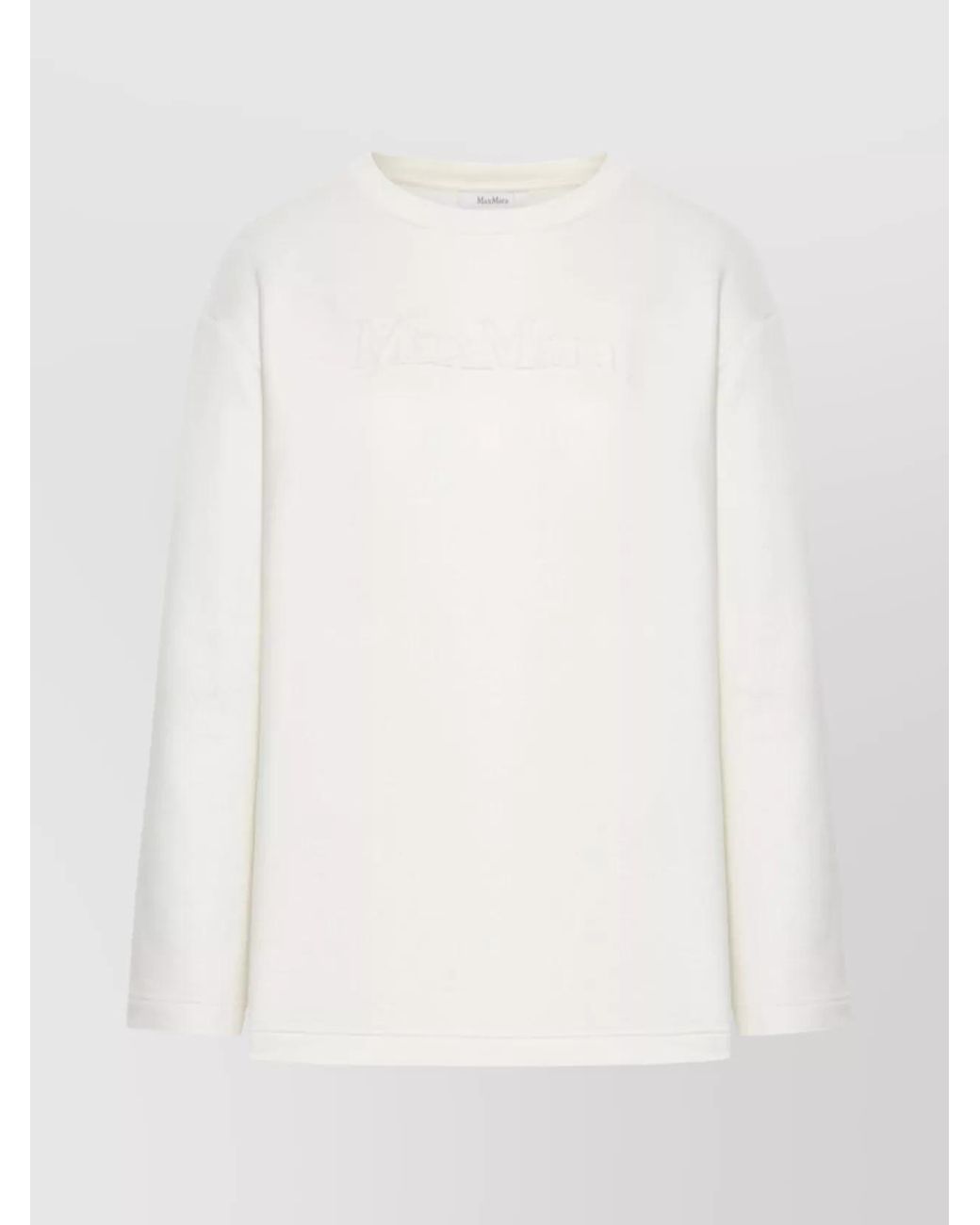 Max Mara White Silk Crewneck Jumper