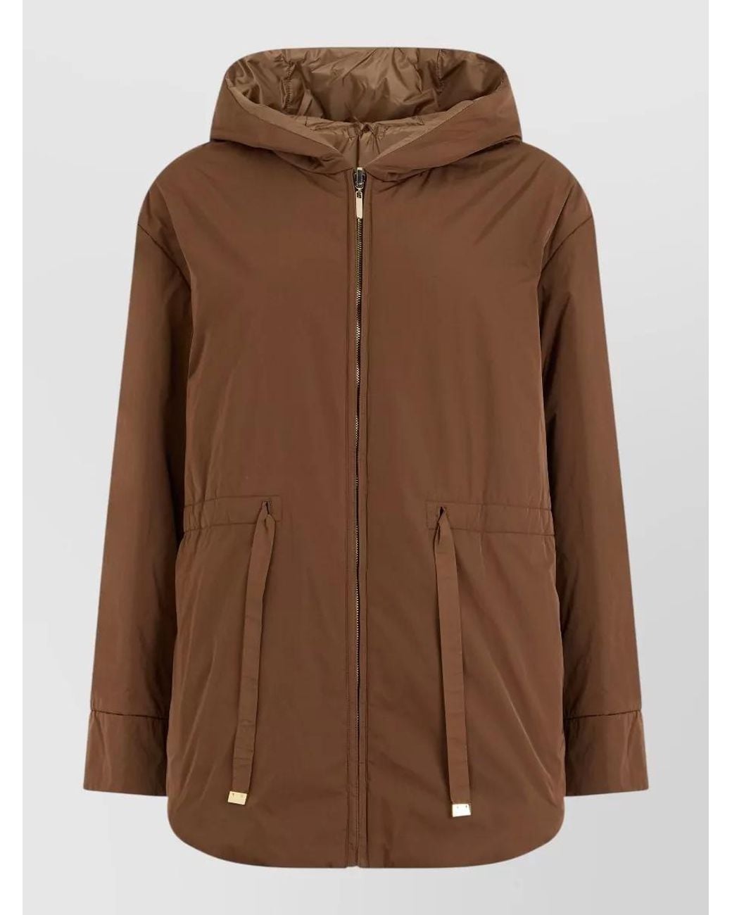 Max Mara Brown Padded Hooded Jacket