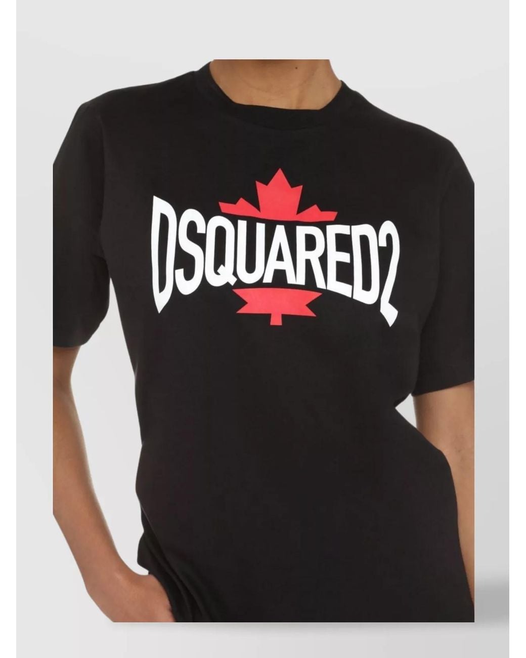 DSquared² Black Short-Sleeve Printed Cotton T-Shirt T-Shirts & Jerseys