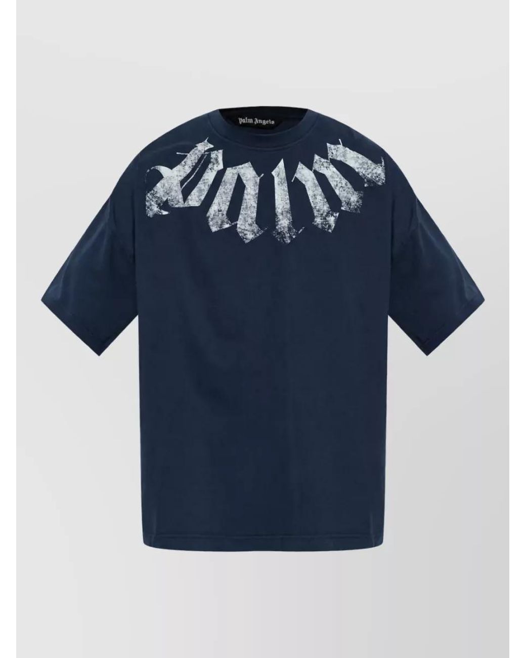 Palm Angels Blue Cotton Oversized T Shirt for men