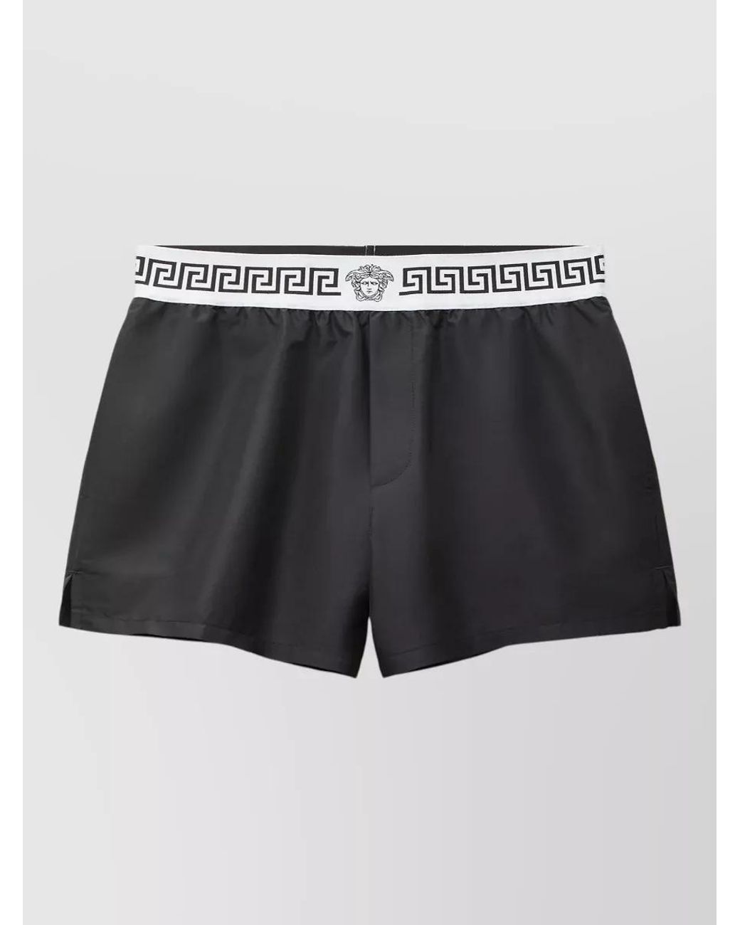 Versace Black Greca Medusa Print Swim Shorts for men