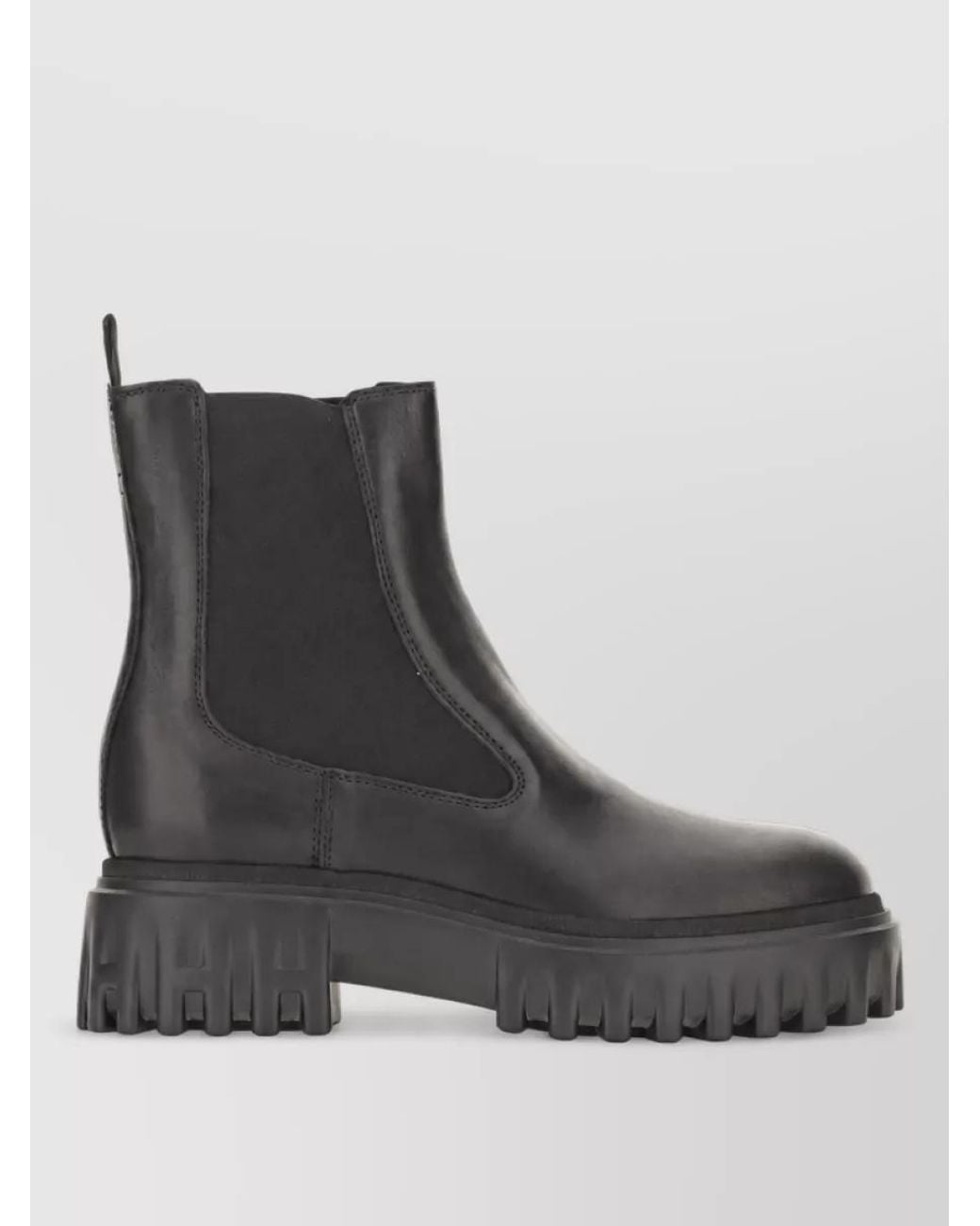 Hogan Black Leather Lace-Up Boots