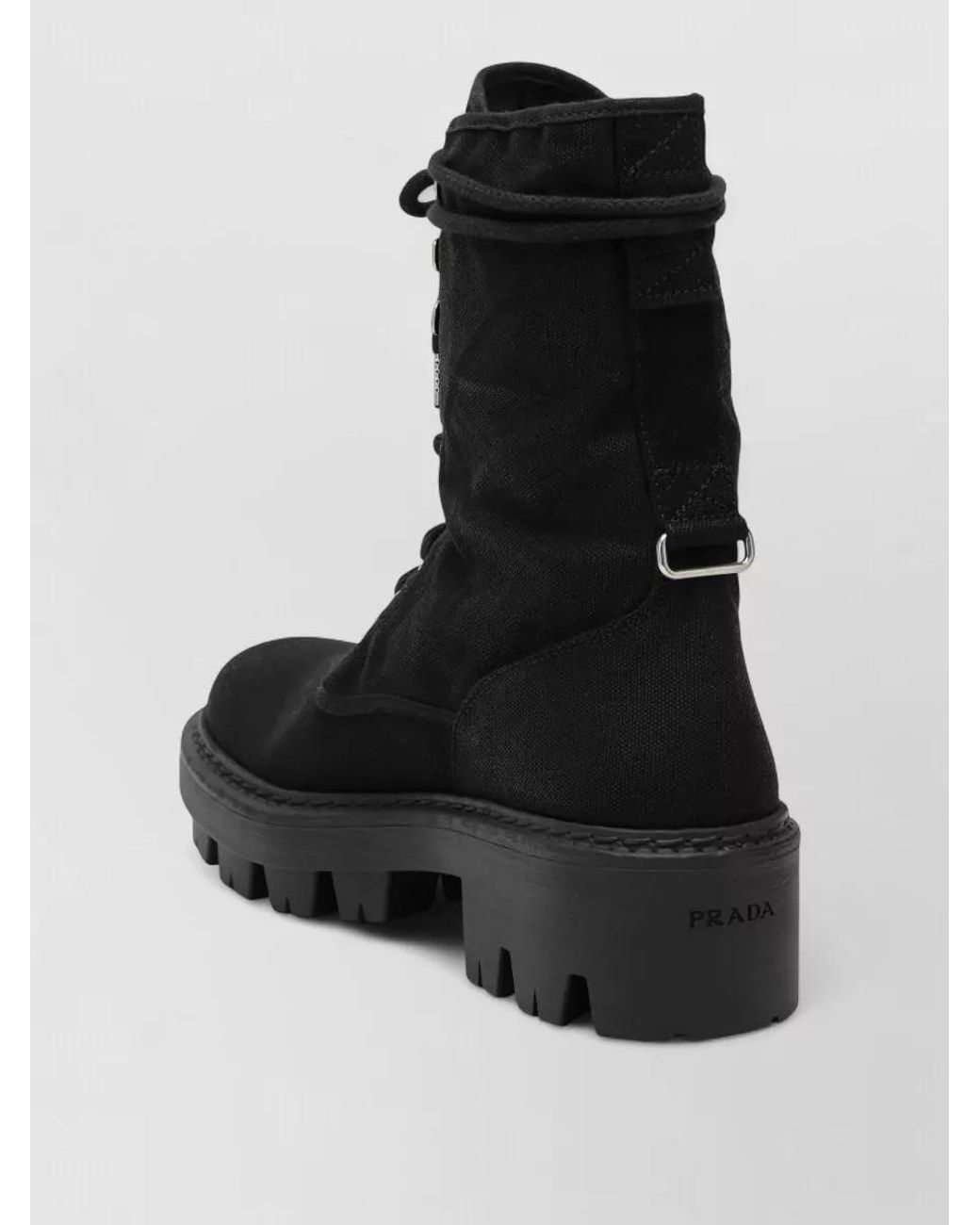Prada Black Leather Knee-High Boots