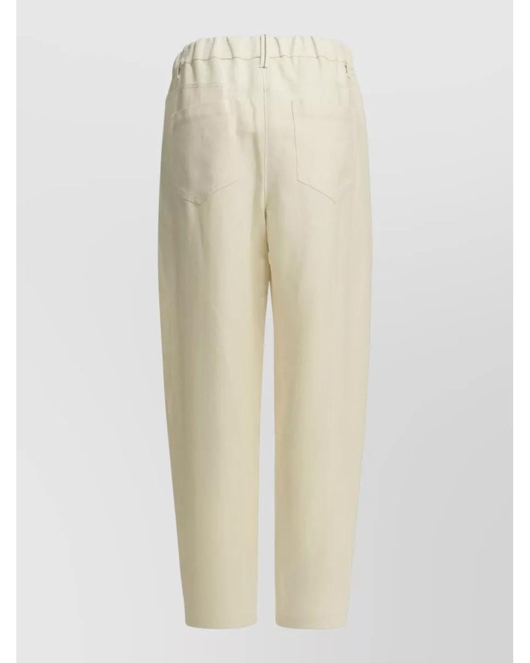 Brunello Cucinelli Natural Fluid Tailored Shorts