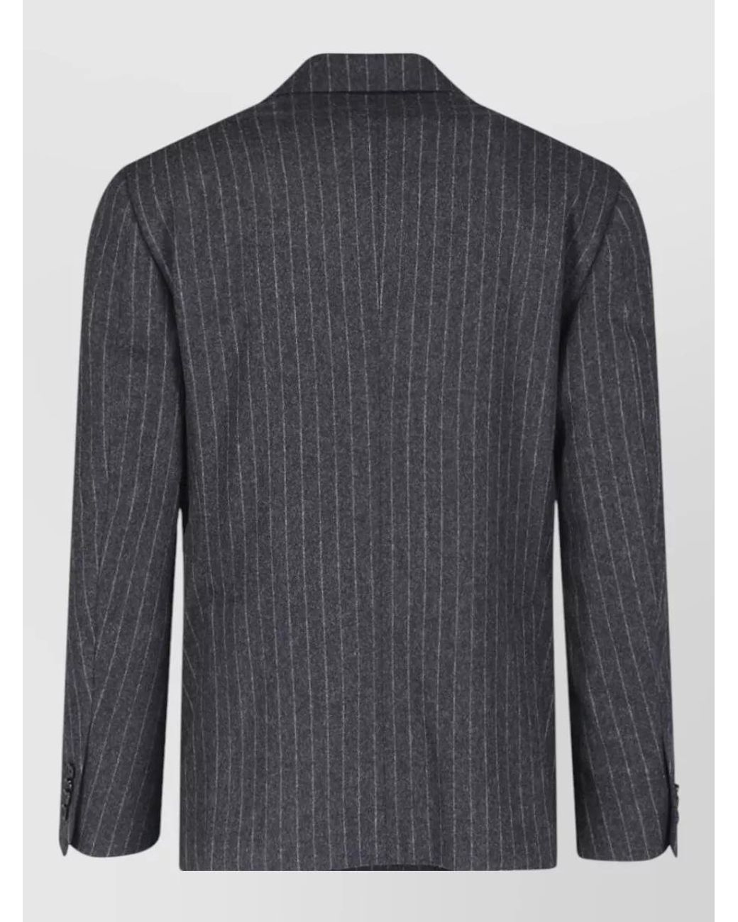 Lardini Blue Wool Double Breasted Coat for men