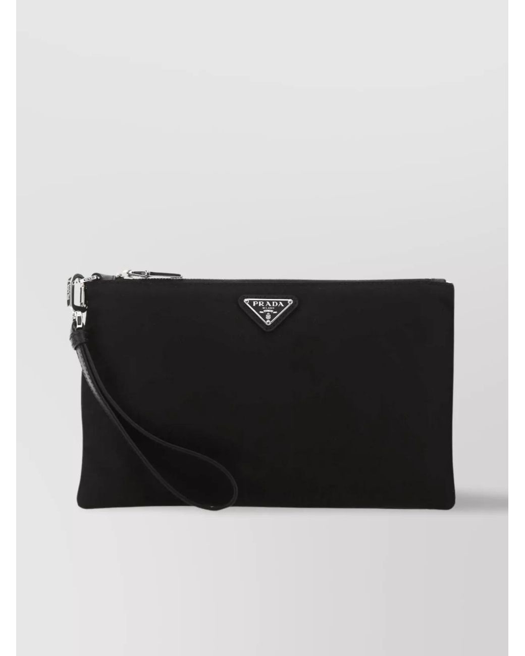 Prada Black Recycled Nylon Clutch Bag for men